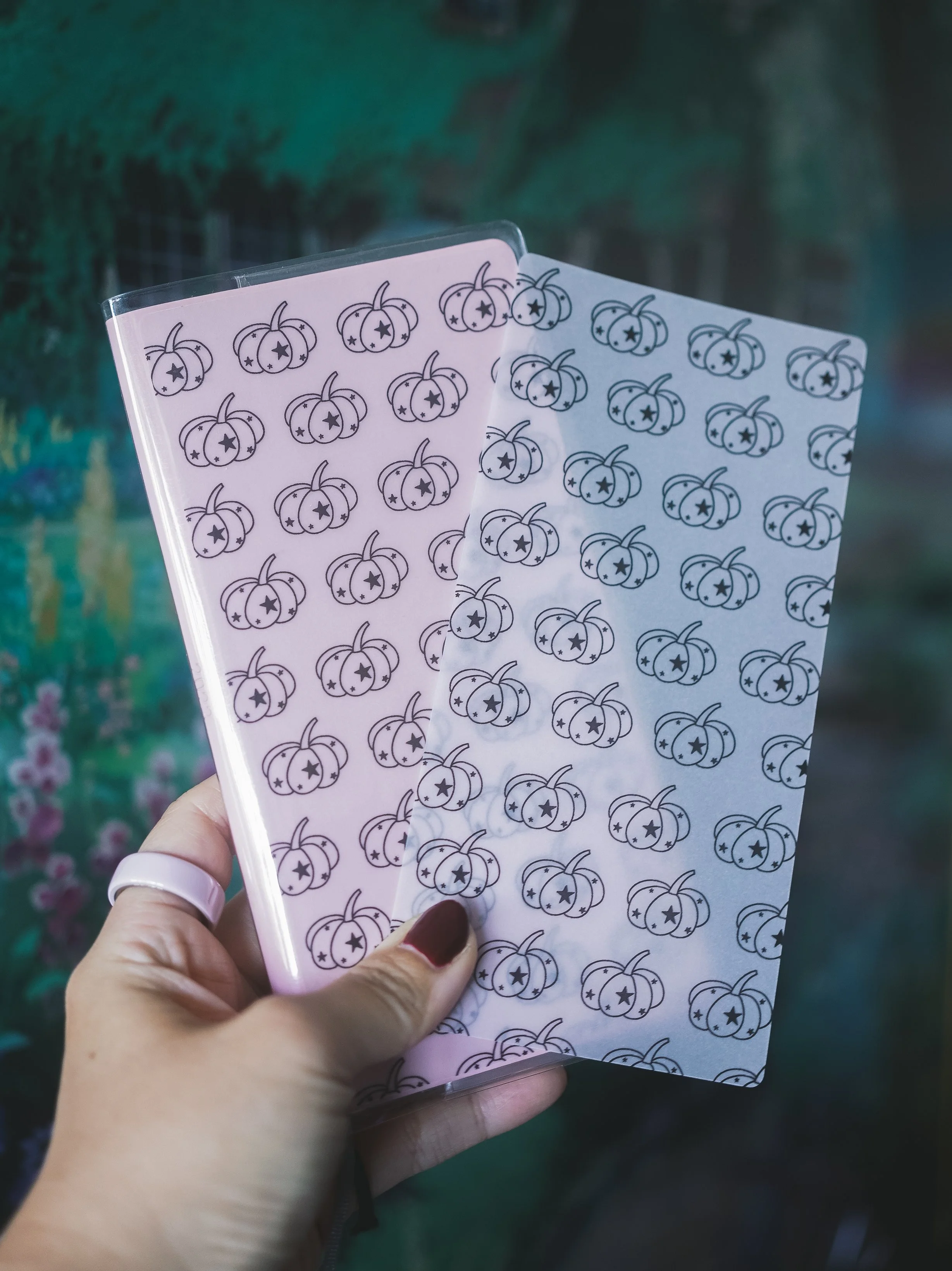 pumpkin pattern vellum paper ✶ DIY hobonichi cover
