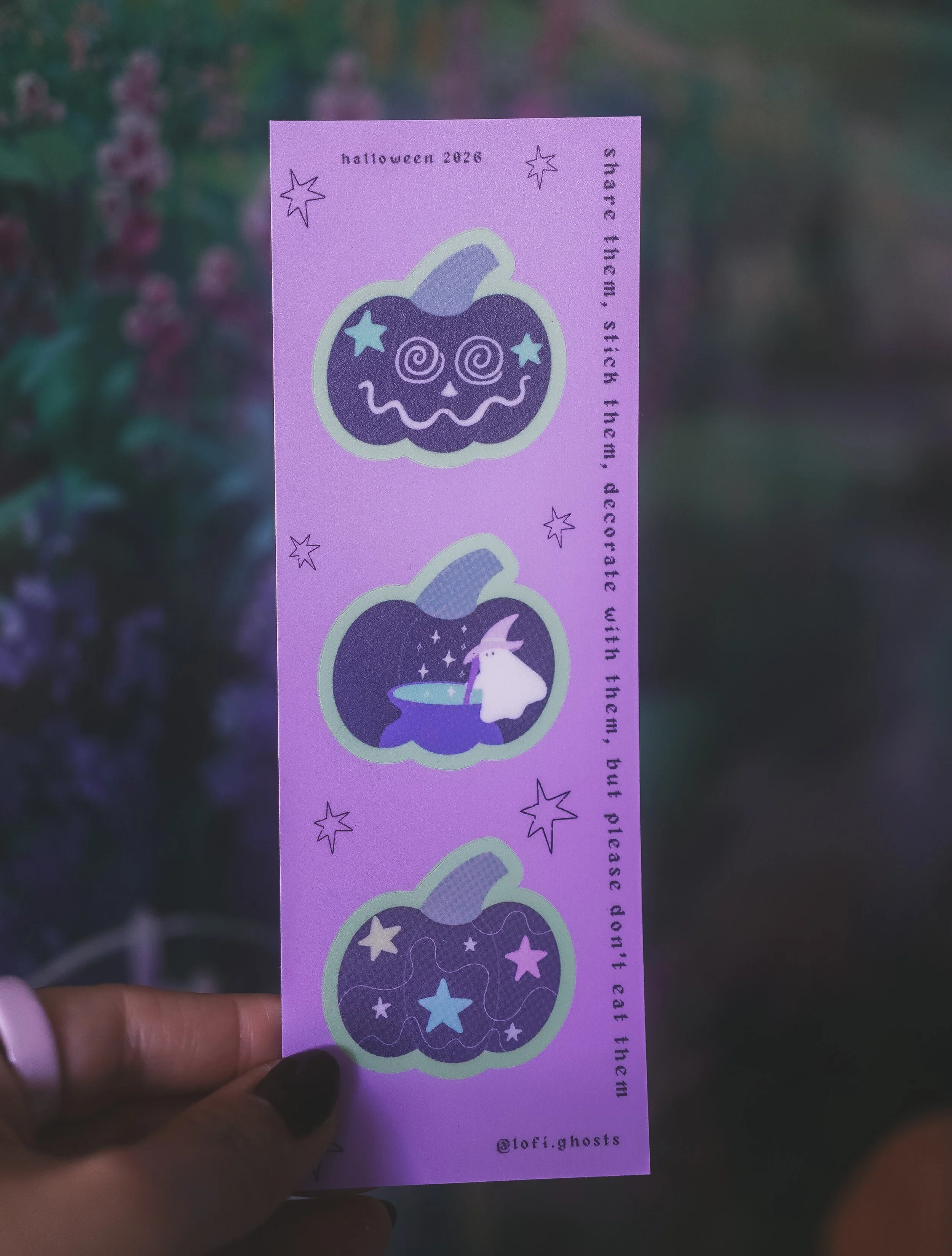 dreamy pumpkins vinyl sticker sheet