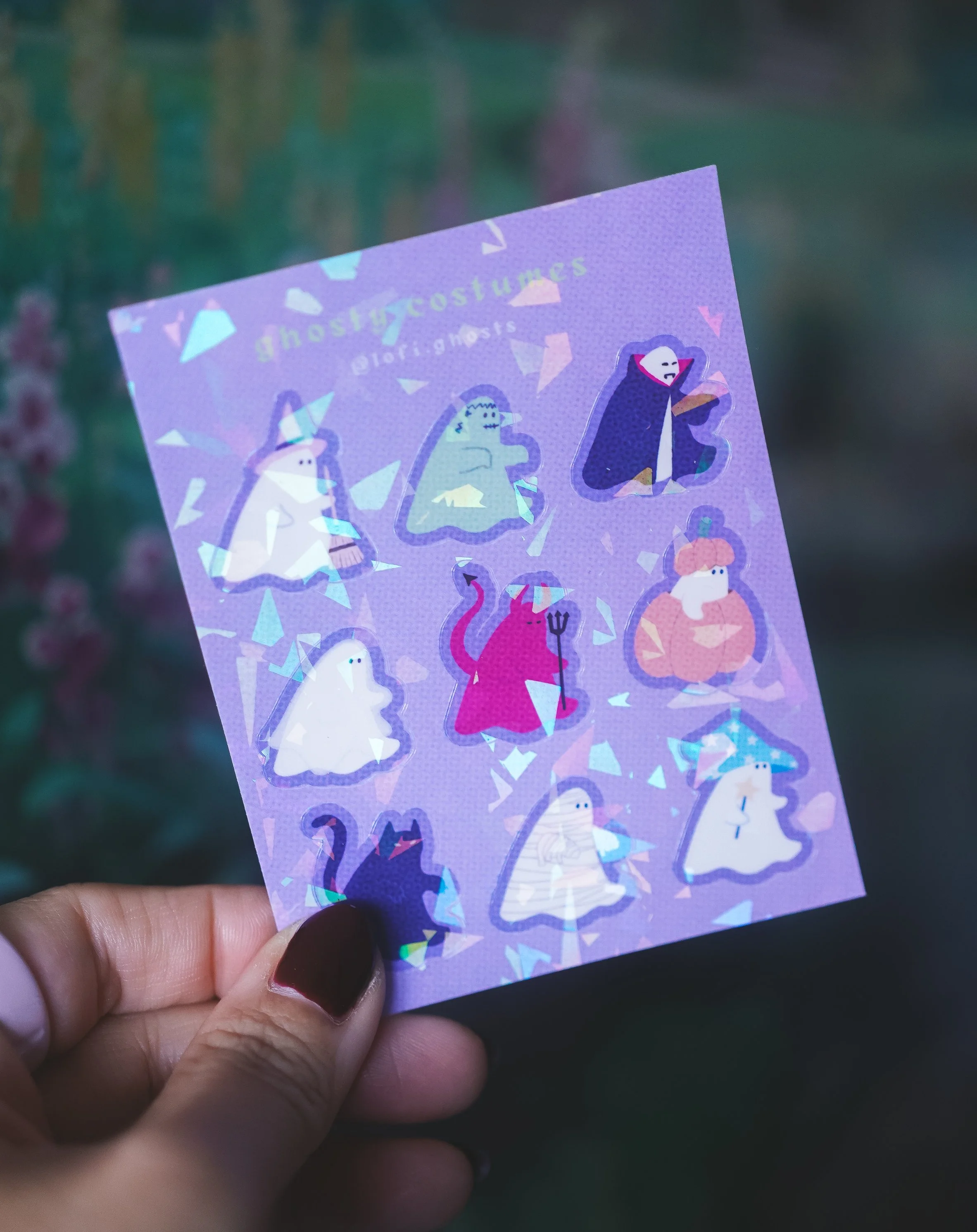 ghosty costumes sticker sheet