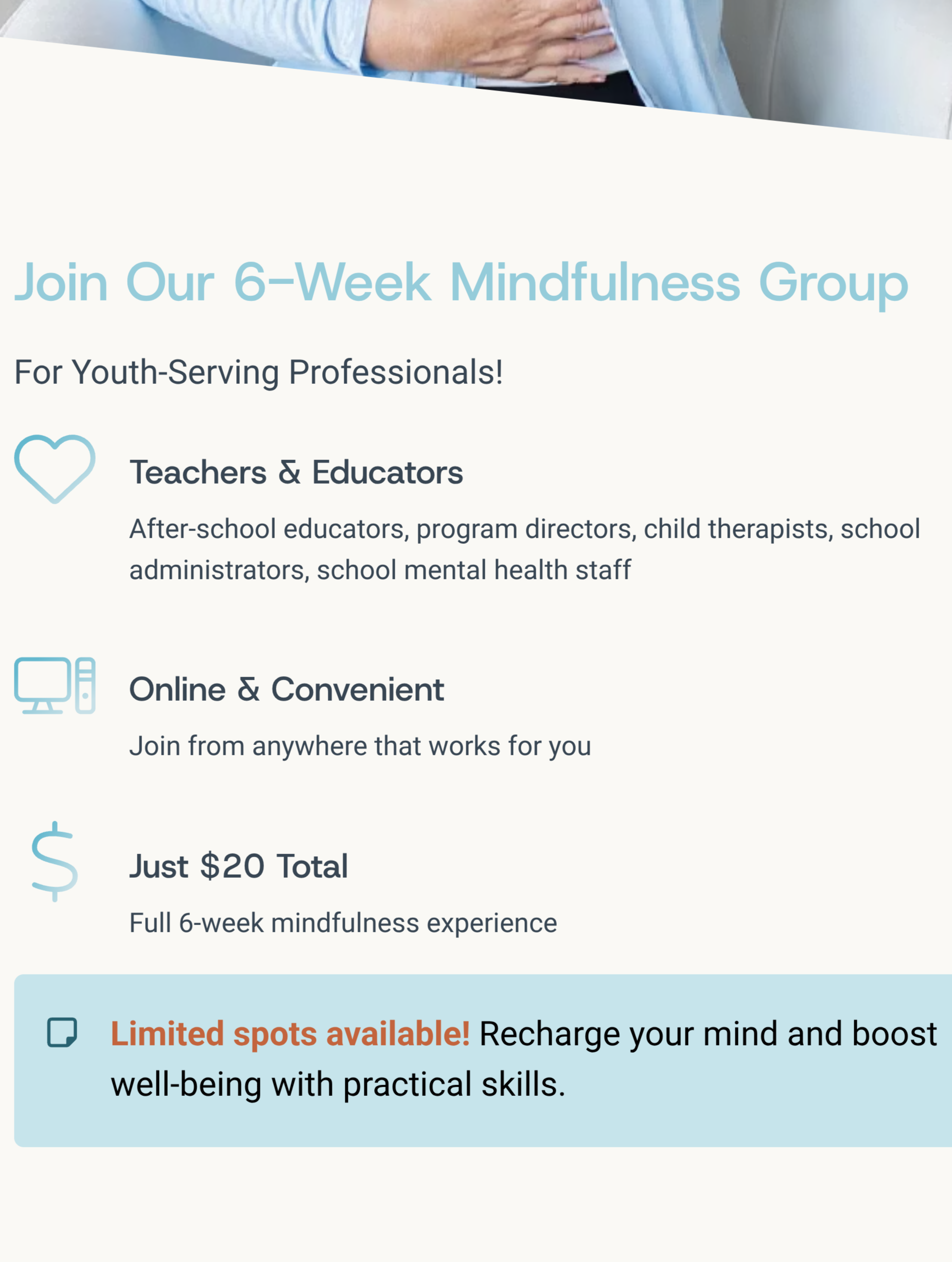 Mindfulness for Youth Serving Professionals