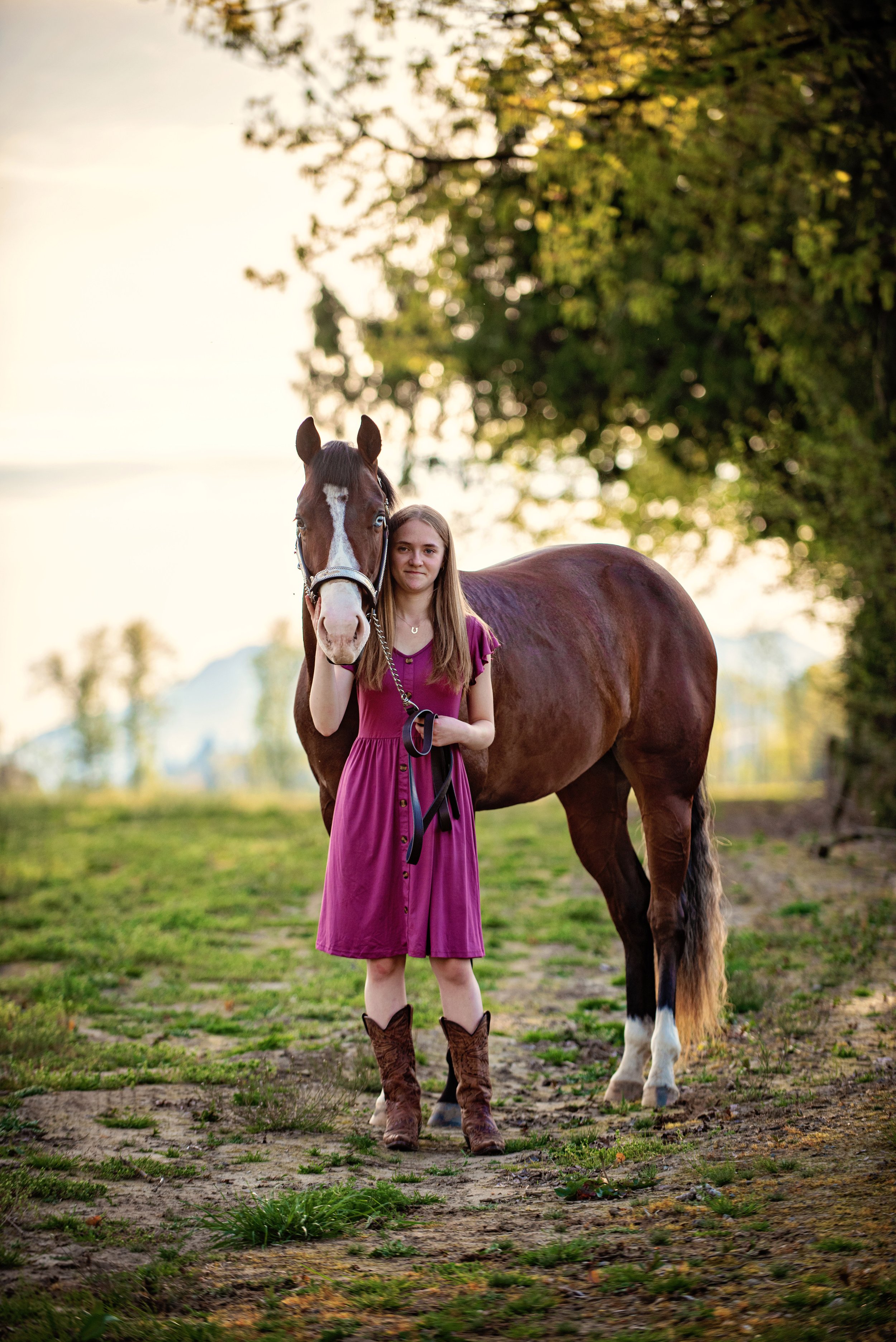 a girl with her horse