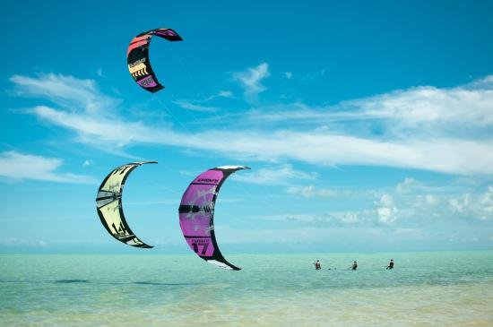 Kite Boarding at Long Bay Beach
