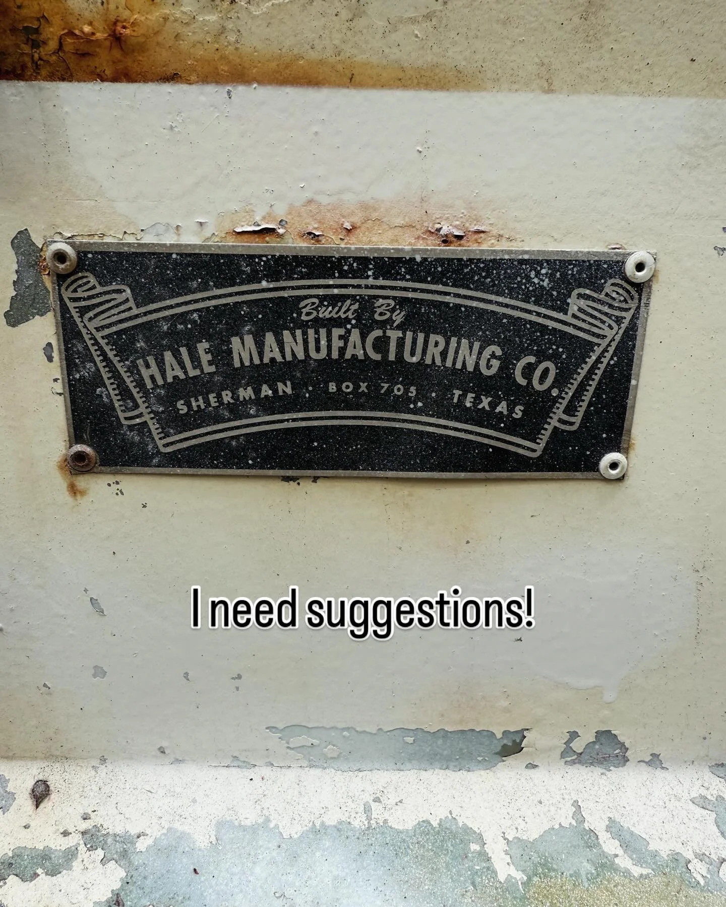 This original Hale Manufacturing plaque is attached where I need to make the cutout for the bar top. After I restore it, should I reattach it somewhere else on the trailer OR create some sort of shelf decor with them for display when serving? Also op