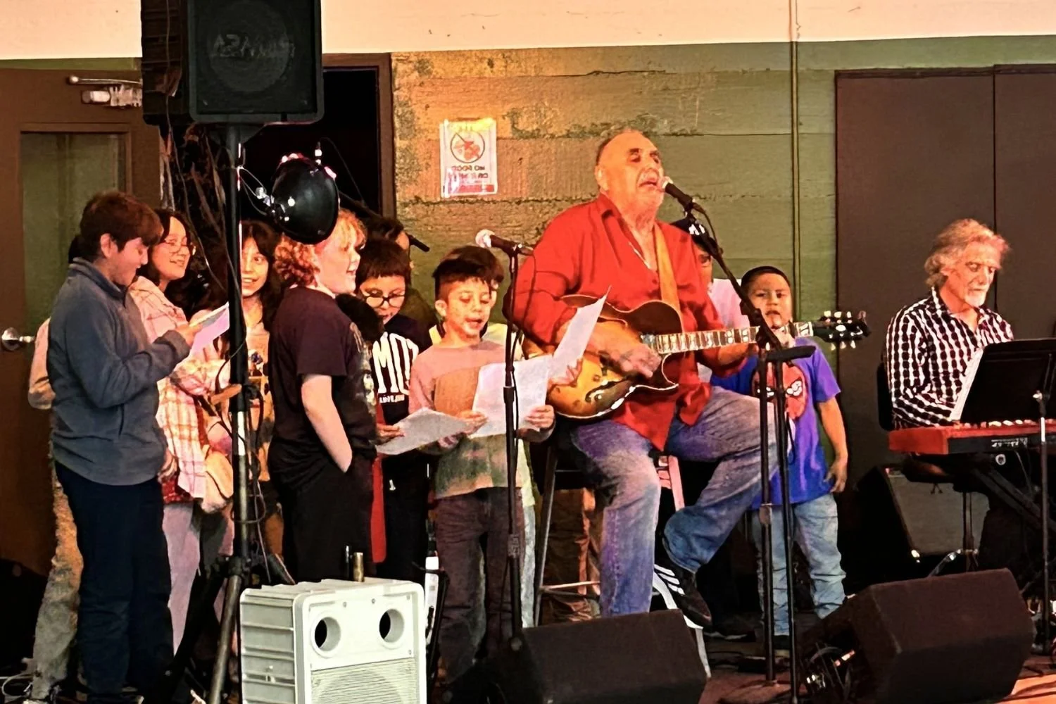 Kids at The Downtown Club participating in Notes for Notes music camp in Santa Barbara