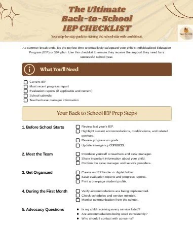 The Ultimate Back-To-School IEP Checklist