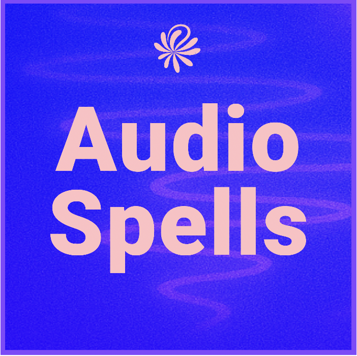 Audio Spells logo:
Audio Spells podcast logo — a voice-note series on emotional truth and nervous system wisdom by Melissa Geurts.