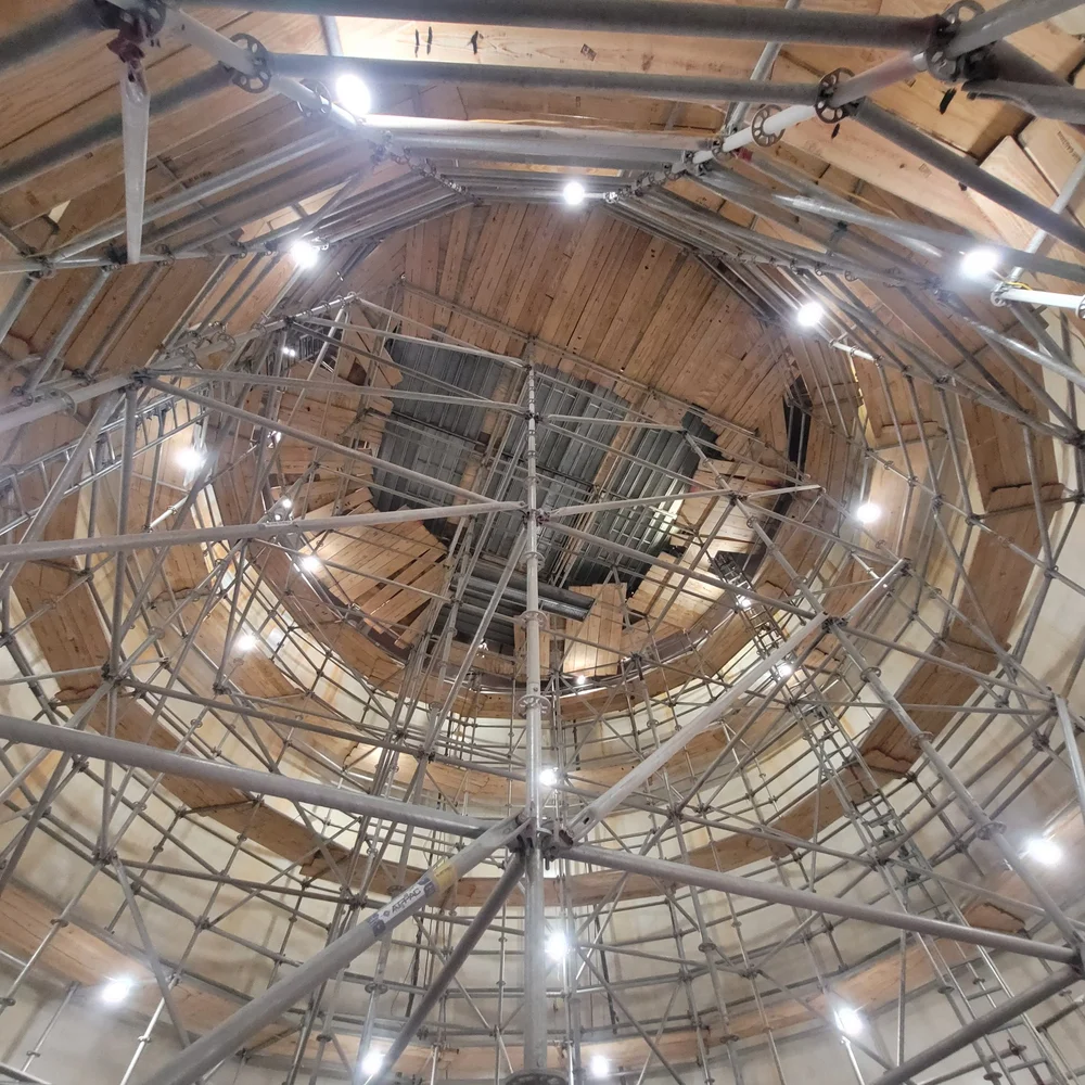 Completed interior tank lining by Allied Industrial Services showing coated tank surfaces