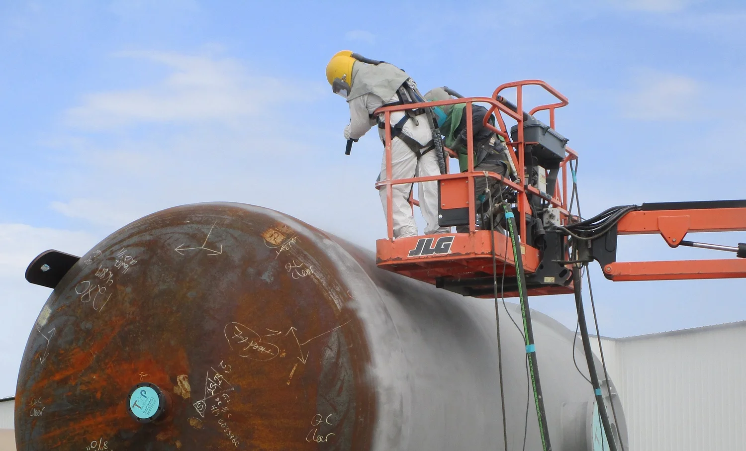Allied Industrial Services crew providing tank restoration and protective lining and coatings for industrial clients nationwide — based in Porter, TX