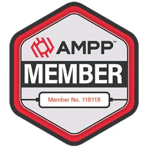 AMPP member badge — Allied Industrial Services member number 118118