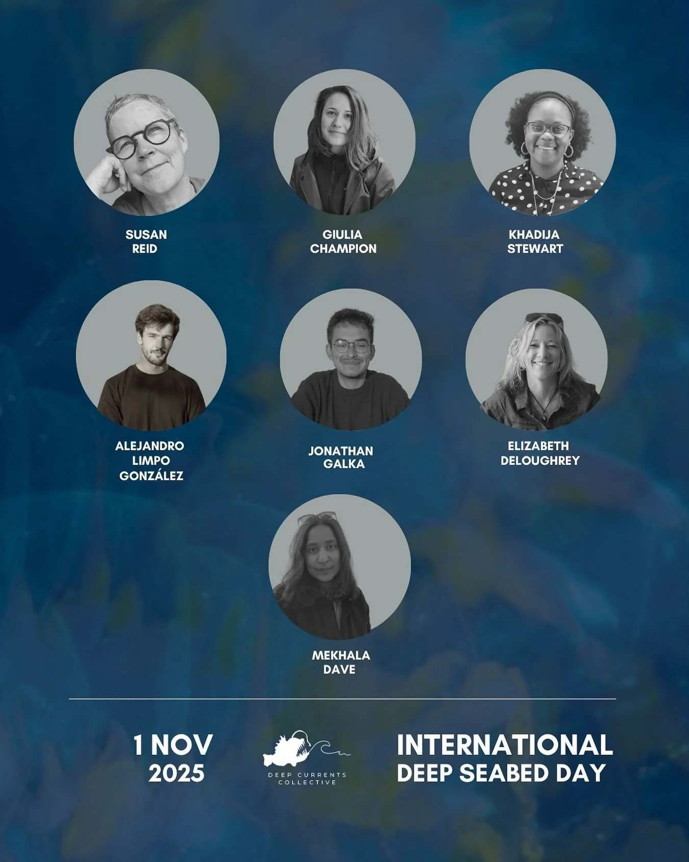 🌍 In July, the International Seabed Authority (ISA) in Jamaica declared the International Day of the Deep Seabed for 1 November 2025 🌊

✨The Deep Currents Collective comes together, each member a radiant thread in a shared mission. Echoing Caribbea