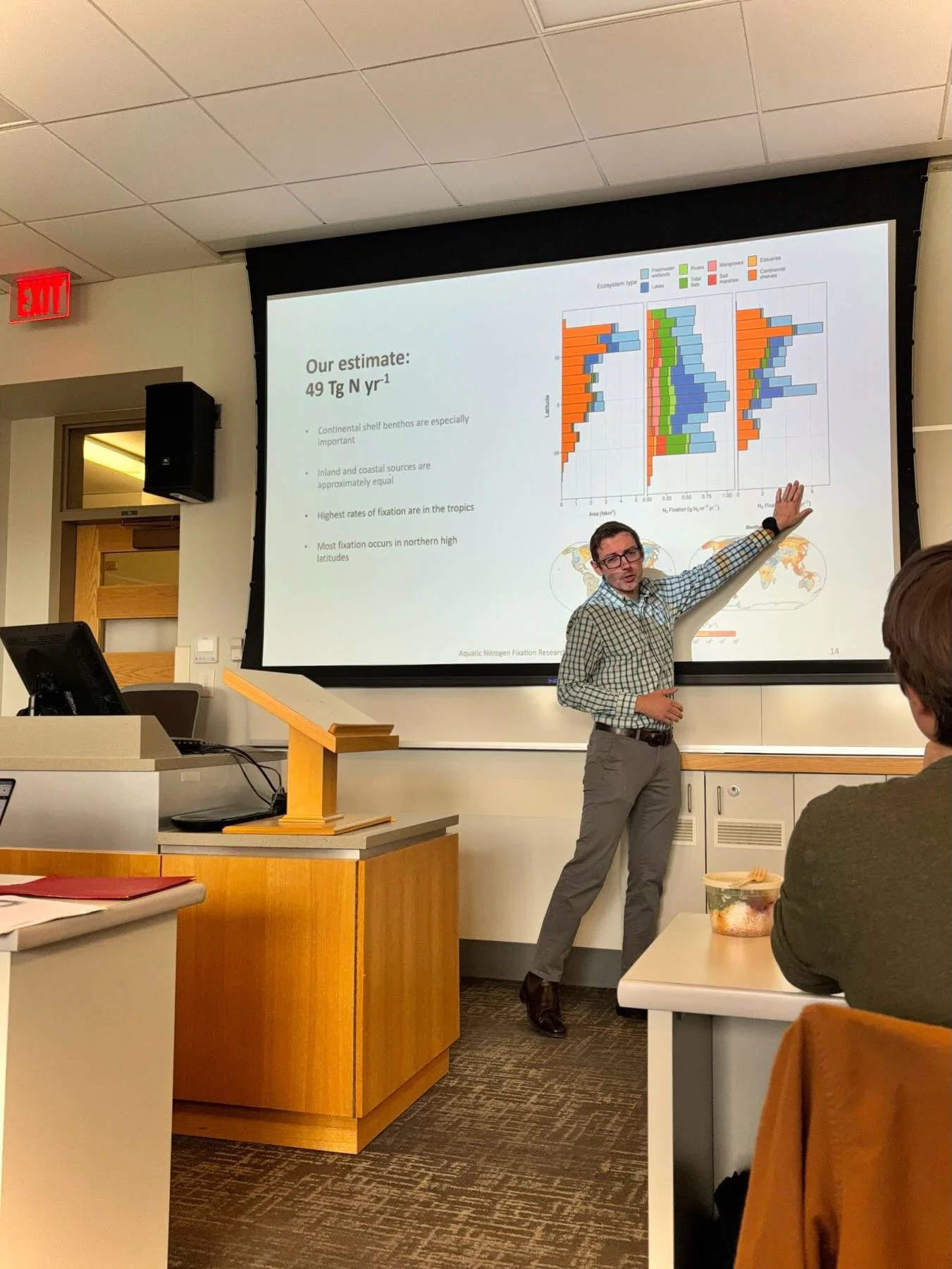 The Fulweiler lab presented their research at the 2026 BU Biogeosciences Symposium. Congrats Sawyer Balint for winning best talk! Lab alum Claudia Mazur was an invited speaker for the career panel. @bostonuearth