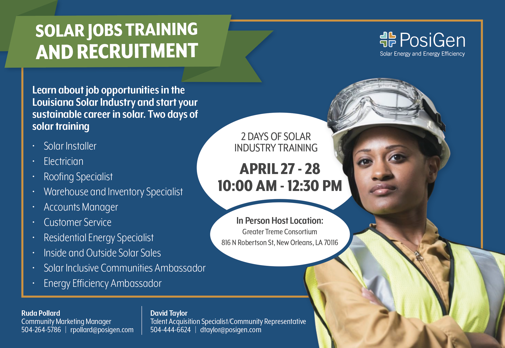 PosiGen Solar Jobs Training and Recruitment Sessions 4.27 - 28