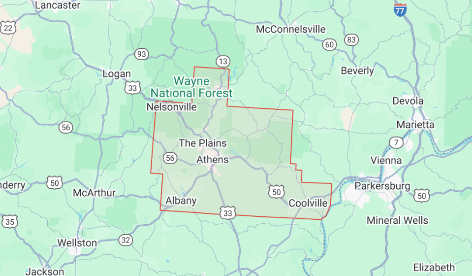 In Athens County, The Cities of Athens and Nelsonville Have Subdivision Planning Jurisdiction Within the Three Mile Area Adjacent to the Corporate Line
