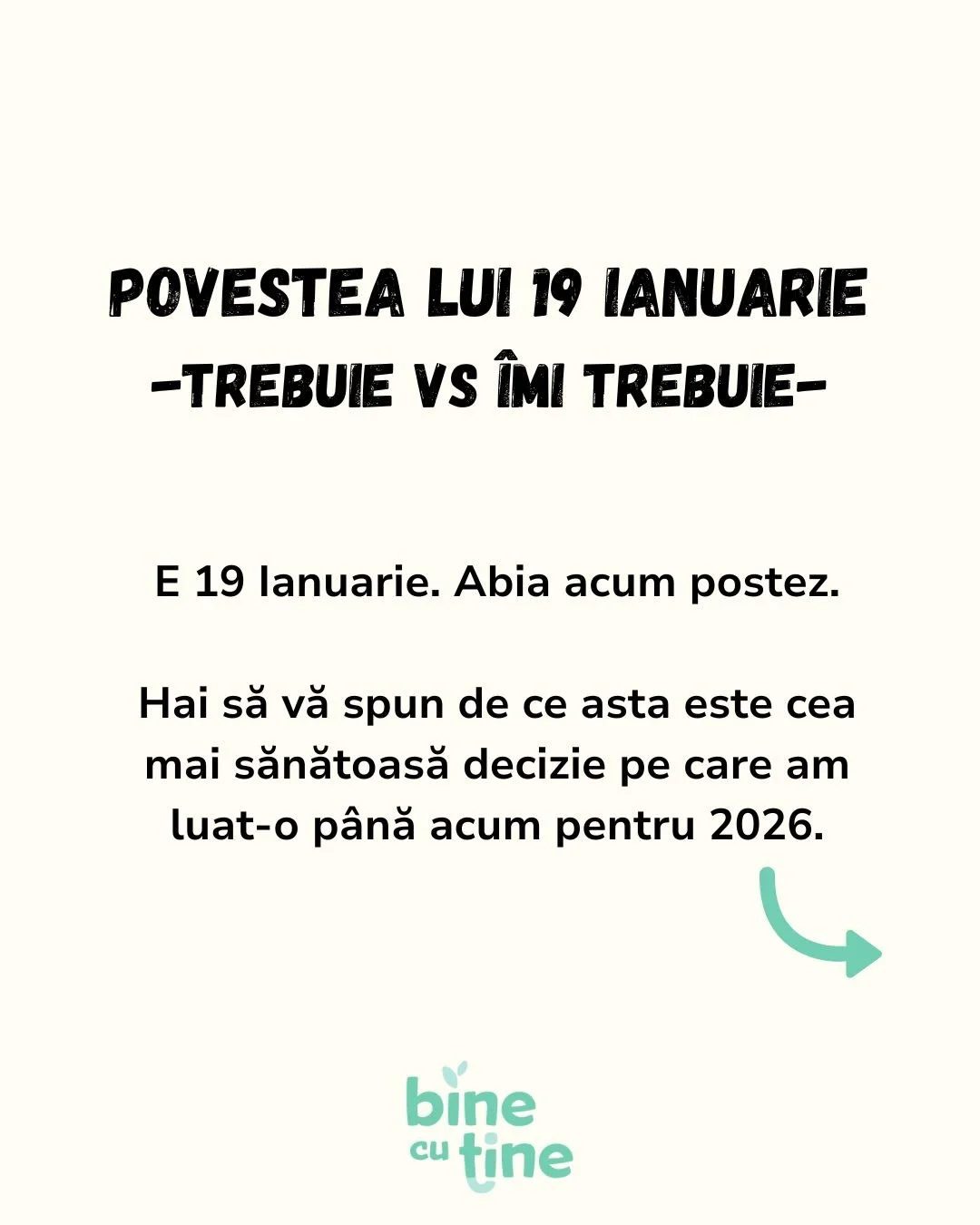 Am &icirc;nt&acirc;rziat? Sau am ajuns exact c&acirc;nd a trebuit? 🕰️❤️
Suntem &icirc;n 19 ianuarie 2026. Calendarul spune că au trecut aproape trei săptăm&acirc;ni din noul an. &ldquo;Manualul de social media&rdquo; ar spune că am ratat startul, că