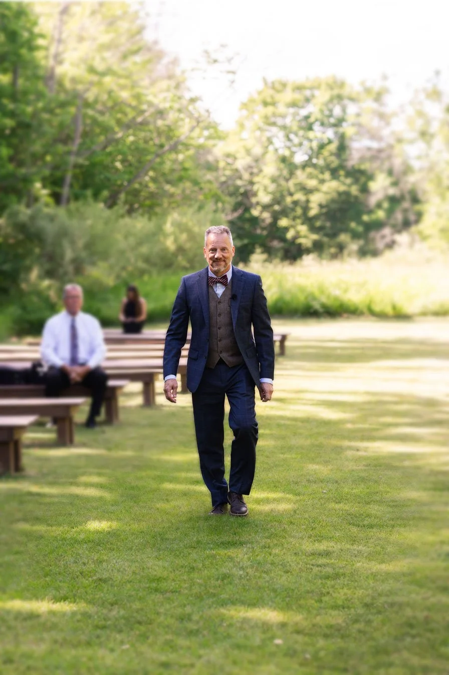Tim Sorbo, wedding officiant. Photo: Klem Studios