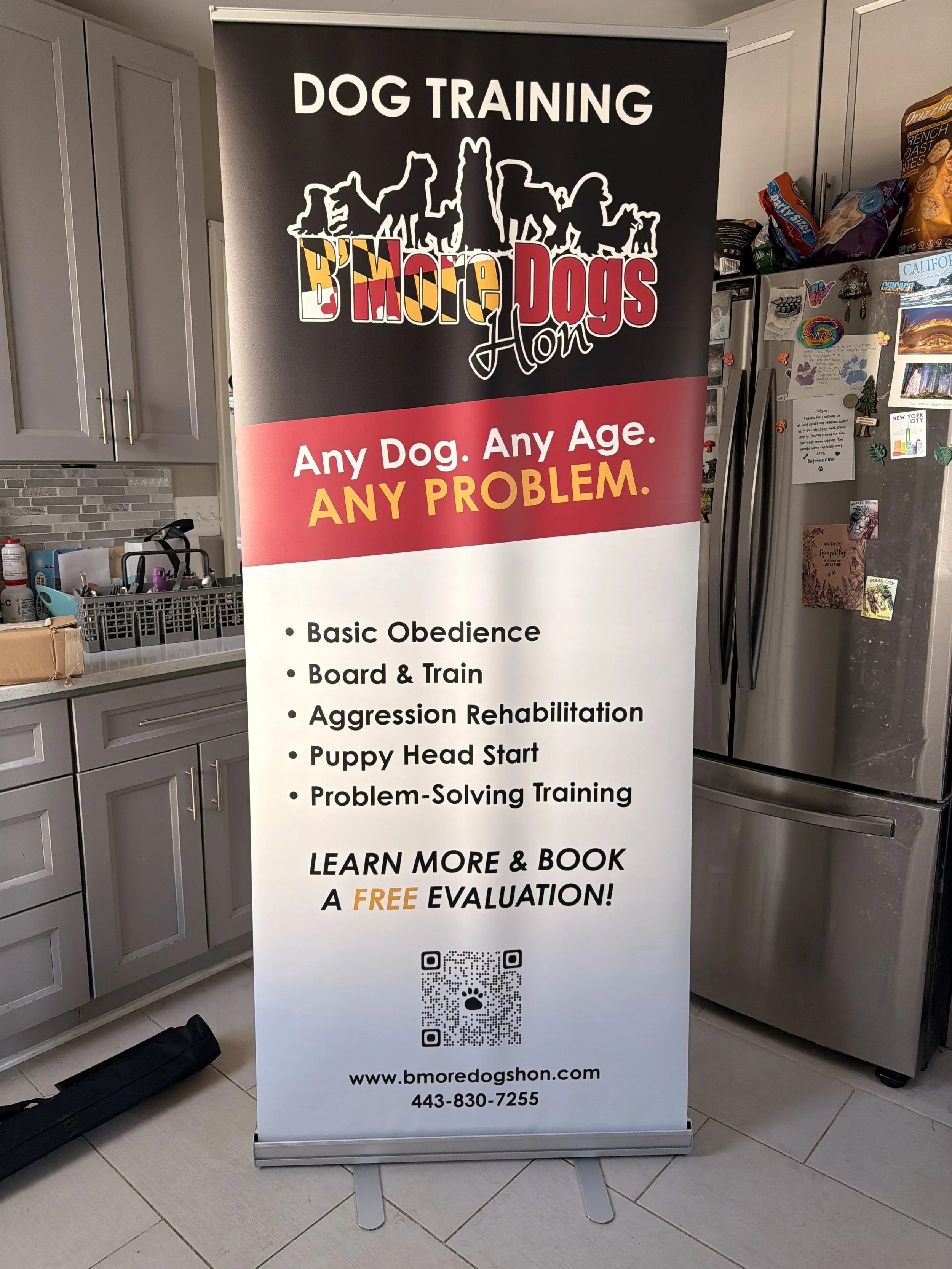 Retractable Event Banner, BmoreDogsHon