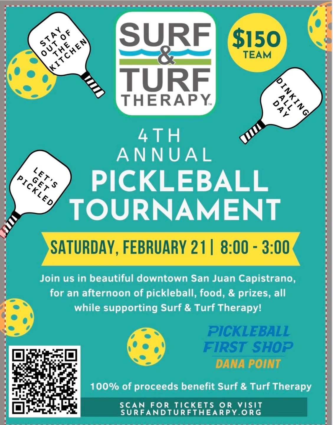 Fun tournament coming up in next few weeks and there is an early bird registration! @pickleball_firstshop is involved! Going to be lot of fun! See you there! @surfandturftherapy !