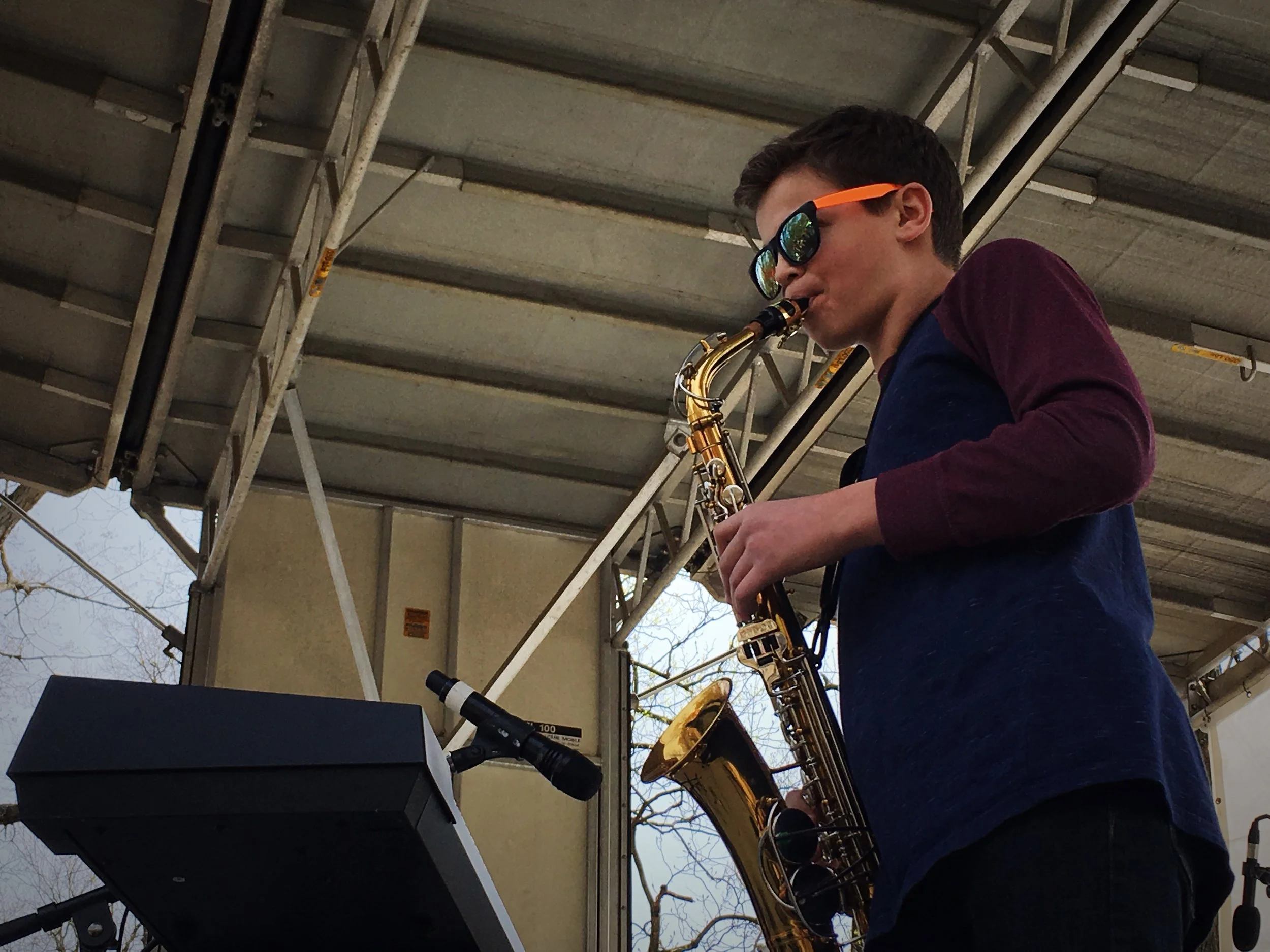 Young Jeremy at his first big gig