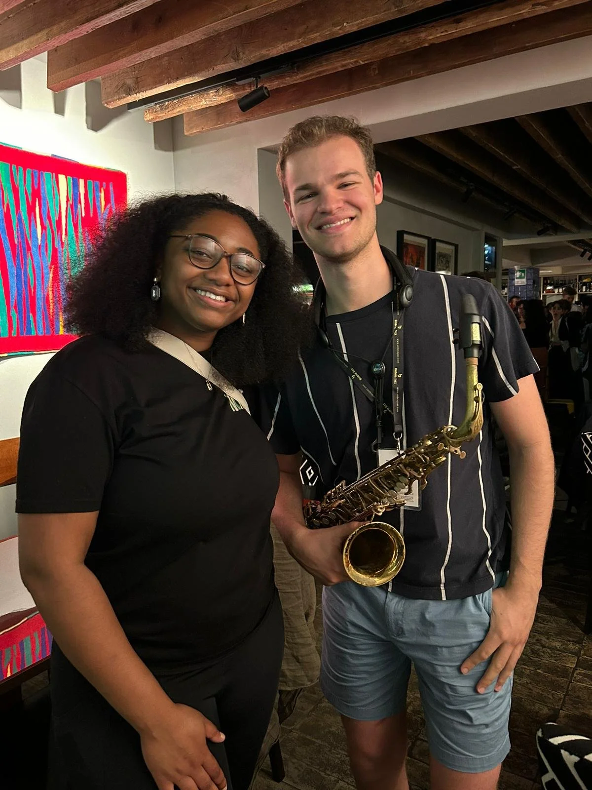 Jeremy Fagen with Samara Joy in Perugia, Italy