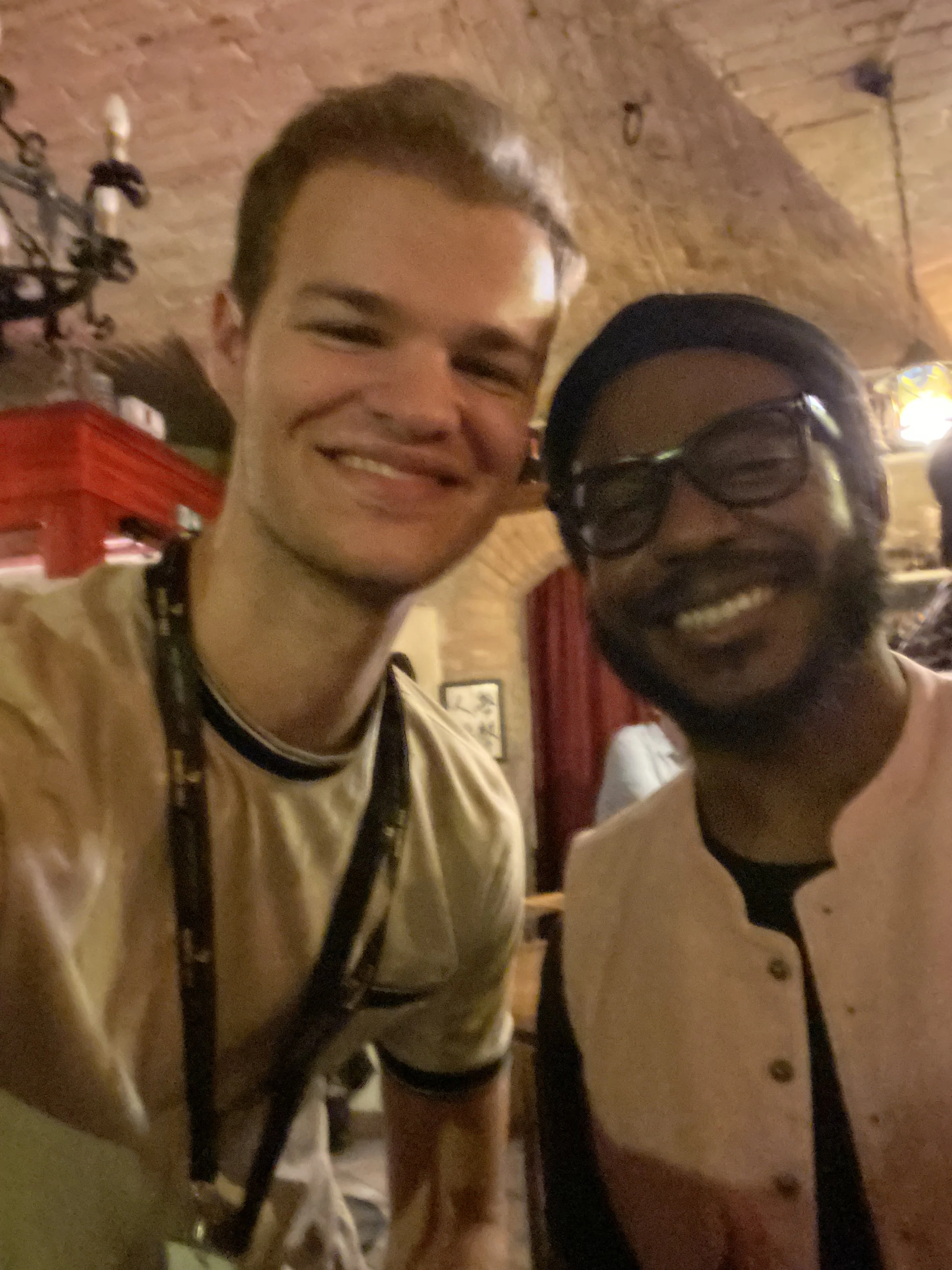 Jeremy Fagen with Tivon Pennicott in Perugia, Italy
