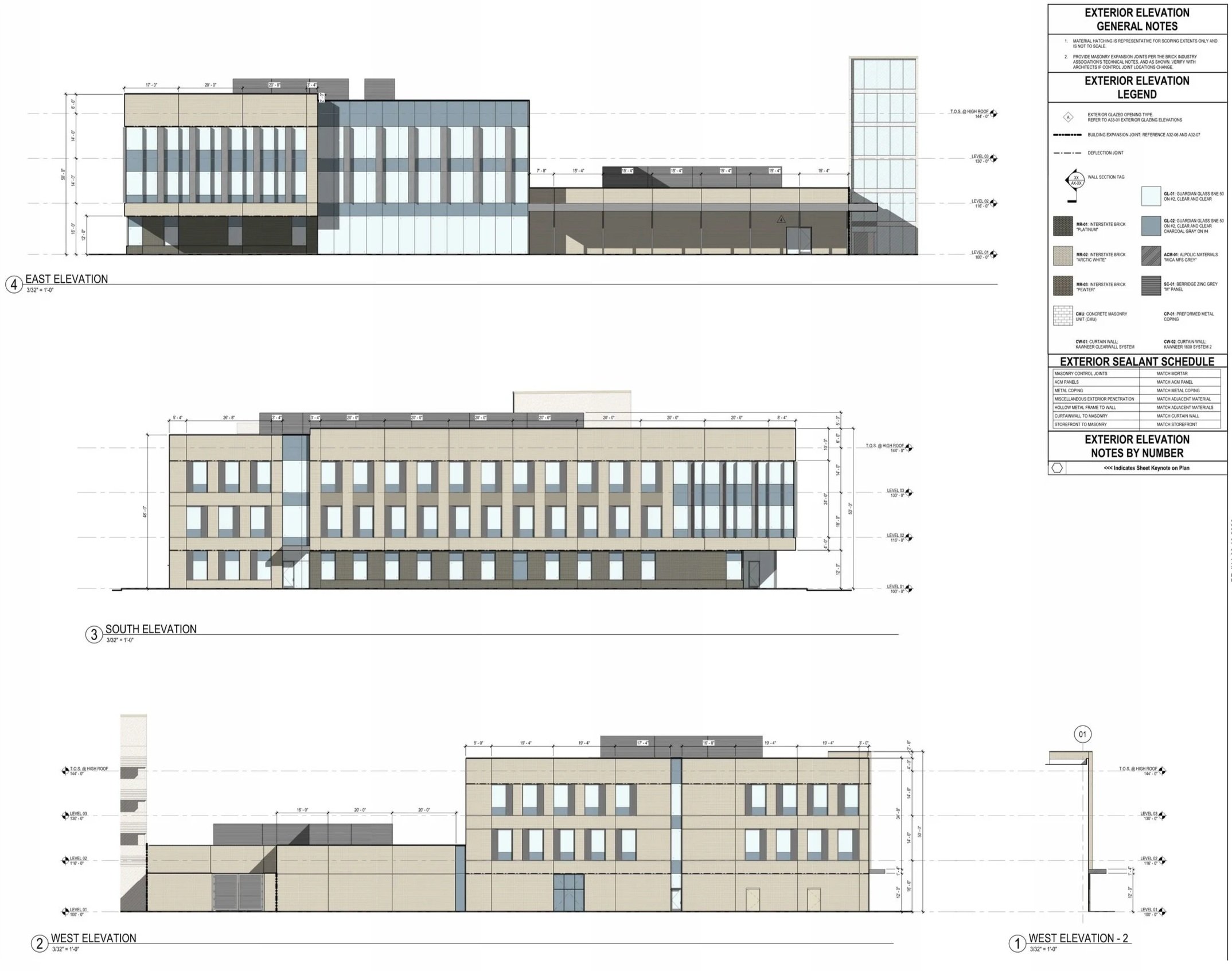 Perkins&Will | Hospital Elevations