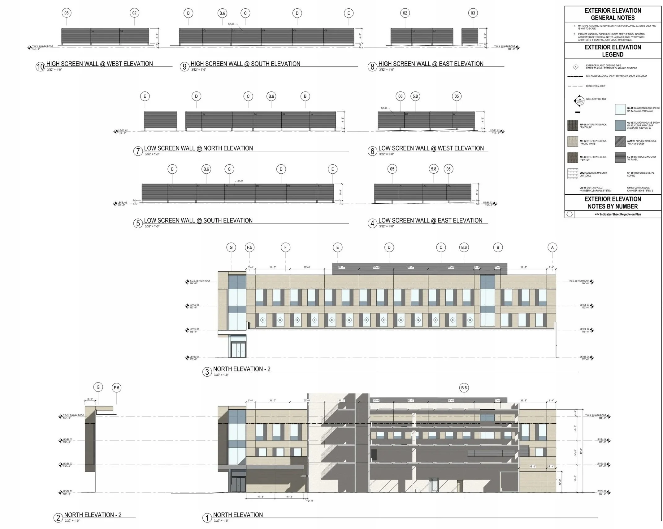 Perkins&Will | Hospital Elevations