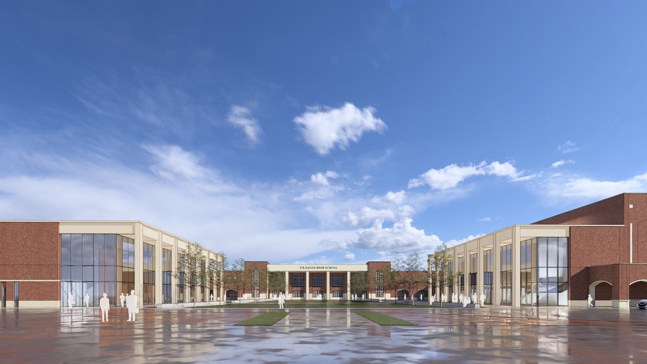 Perkins&Will | School Walk-Up Render