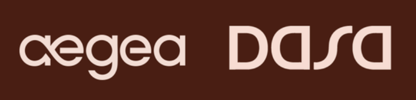 Logos da Aegea e Dasa em fundo marrom