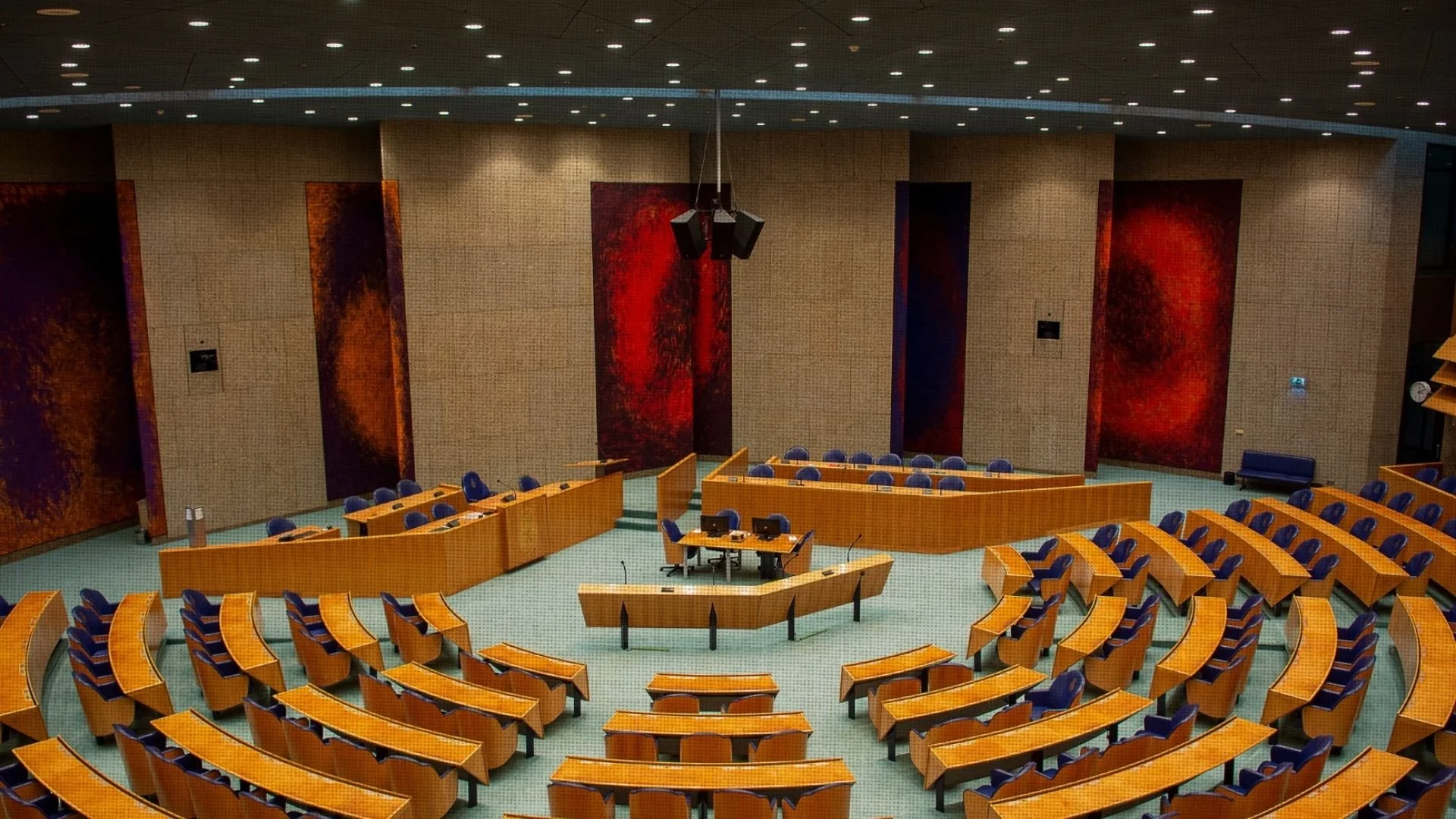 A large auditorium-style room at the United Nations Headquarters