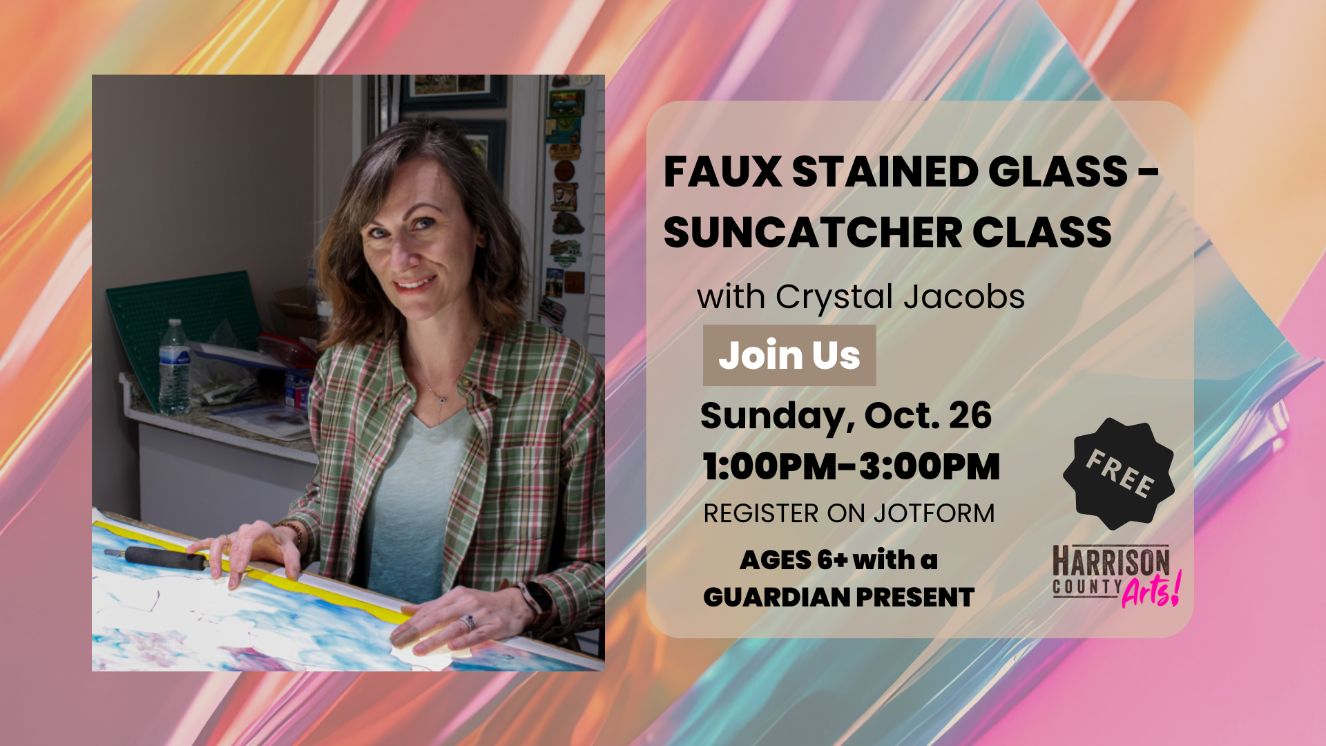 Free with Pre-Registration Required: Faux Glass Suncatcher Class