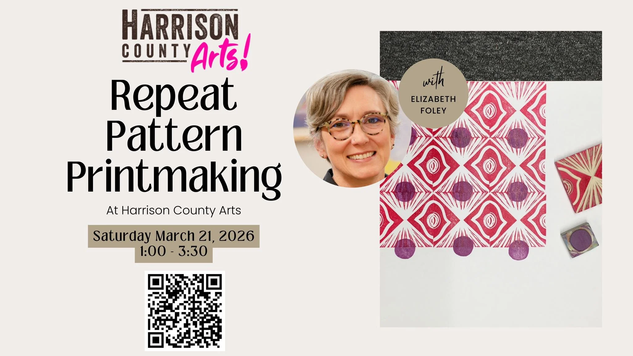 Repeat Pattern Printmaking with Elizabeth Foley