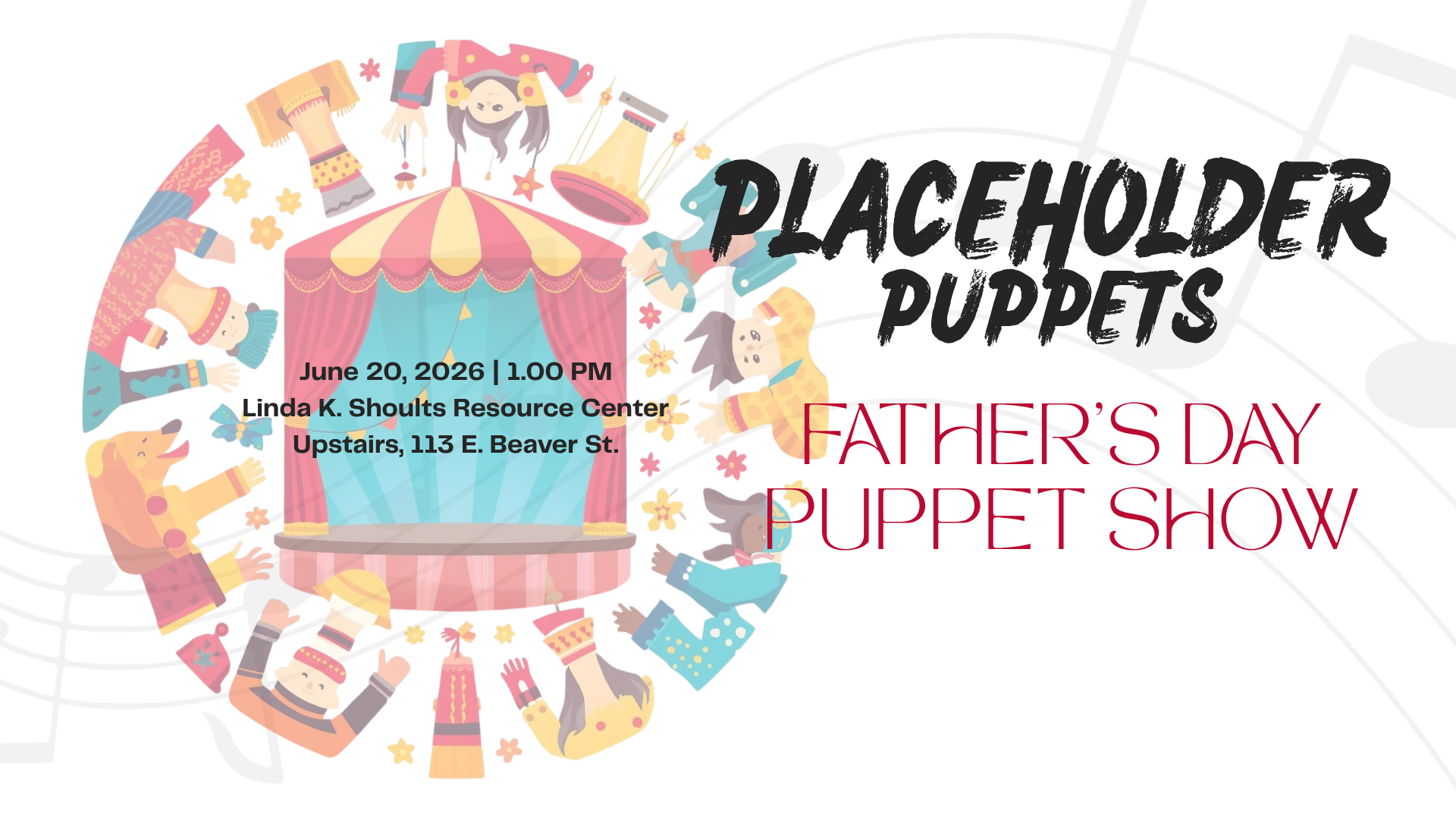 Father’s Day Puppet Show with Placeholder Puppets 