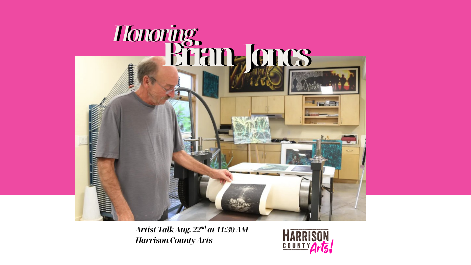 Honoring Brian Jones, Artist Talk