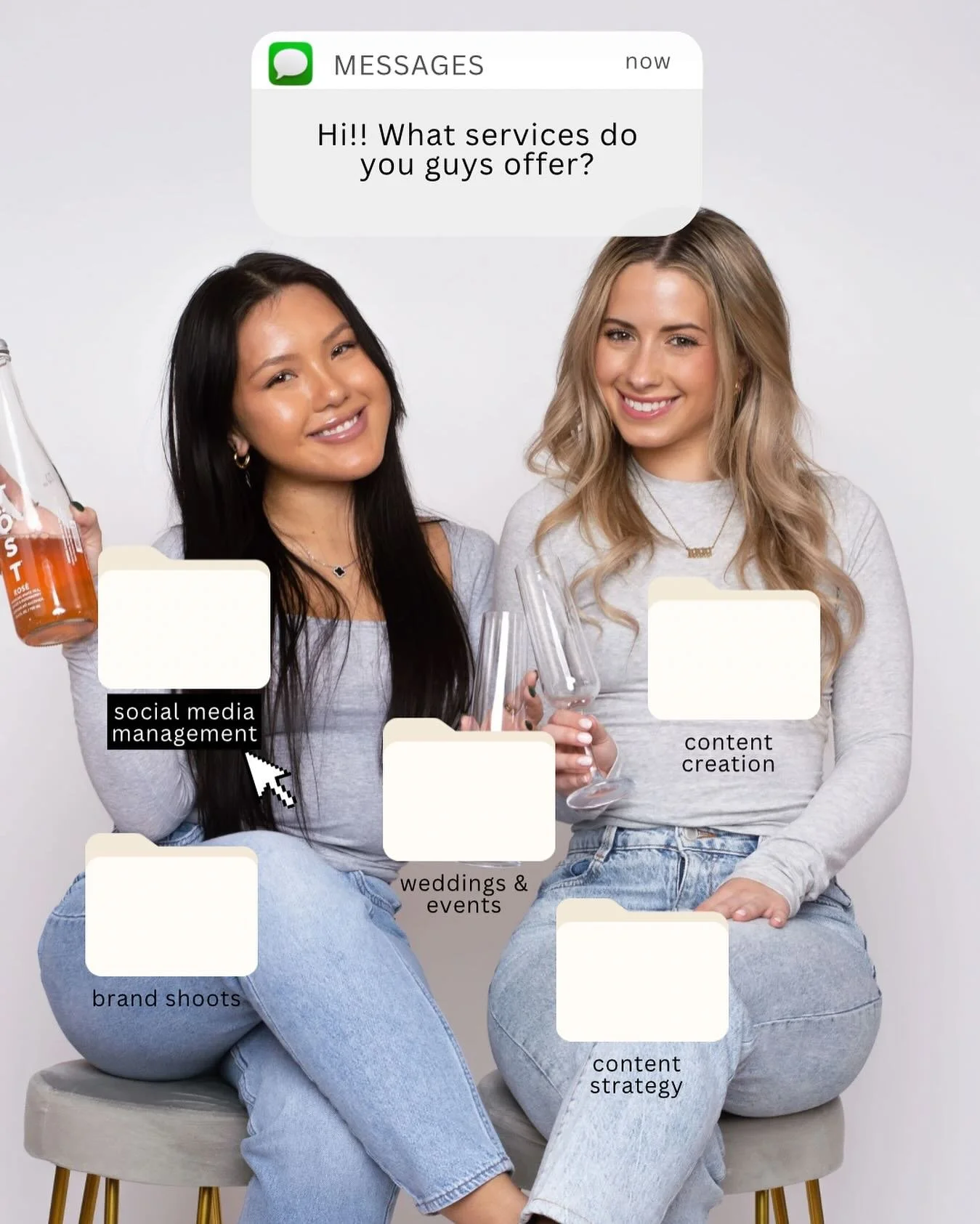 YOUR GO-TO SOCIAL GIRLS. 👩🏼&zwj;💻👩🏻&zwj;💻Visit AADigitalStudios to get started today 🤍✨