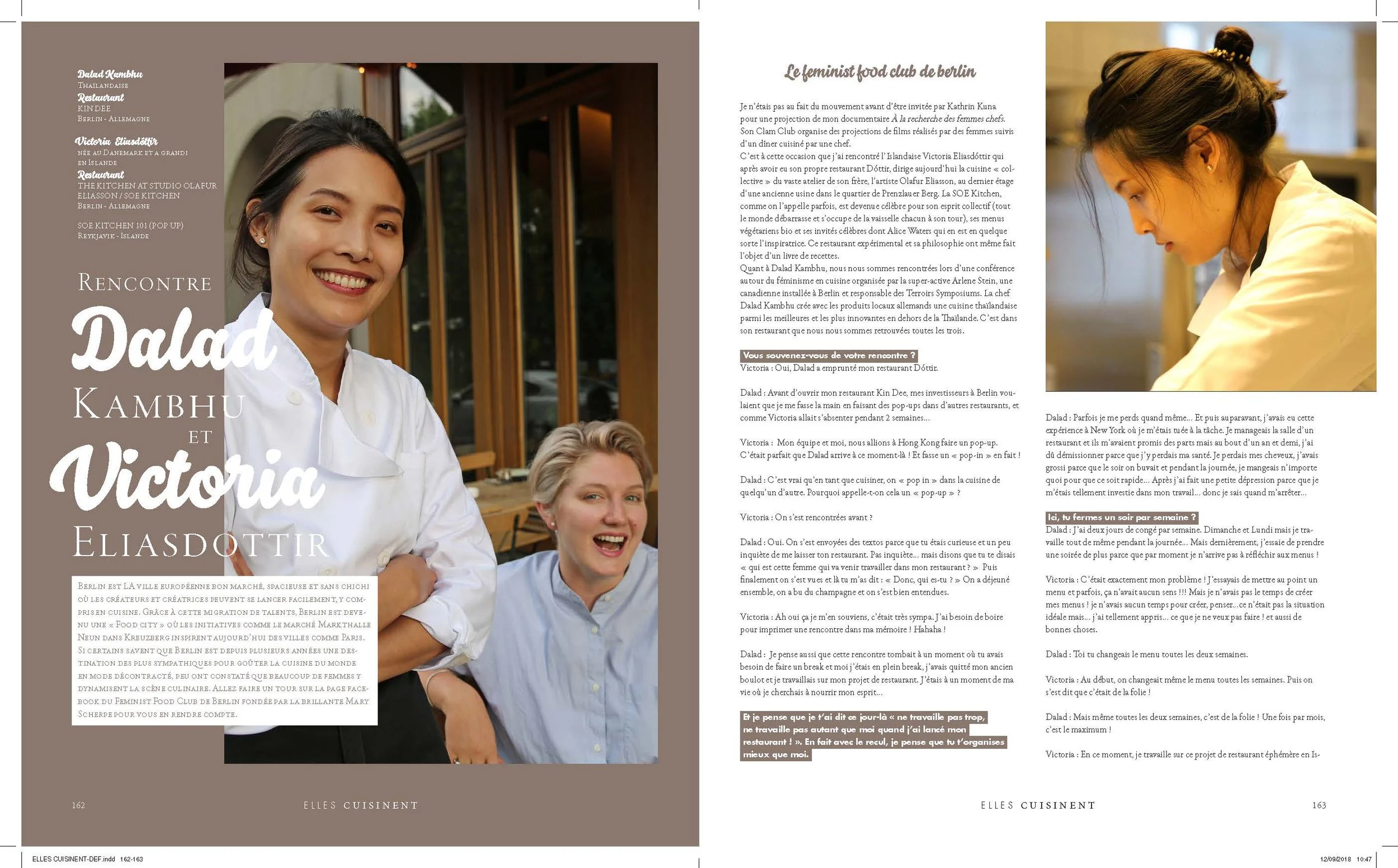 Two women chefs in Berlin, Dalad Kambhu and Victoria Eliasdottir.