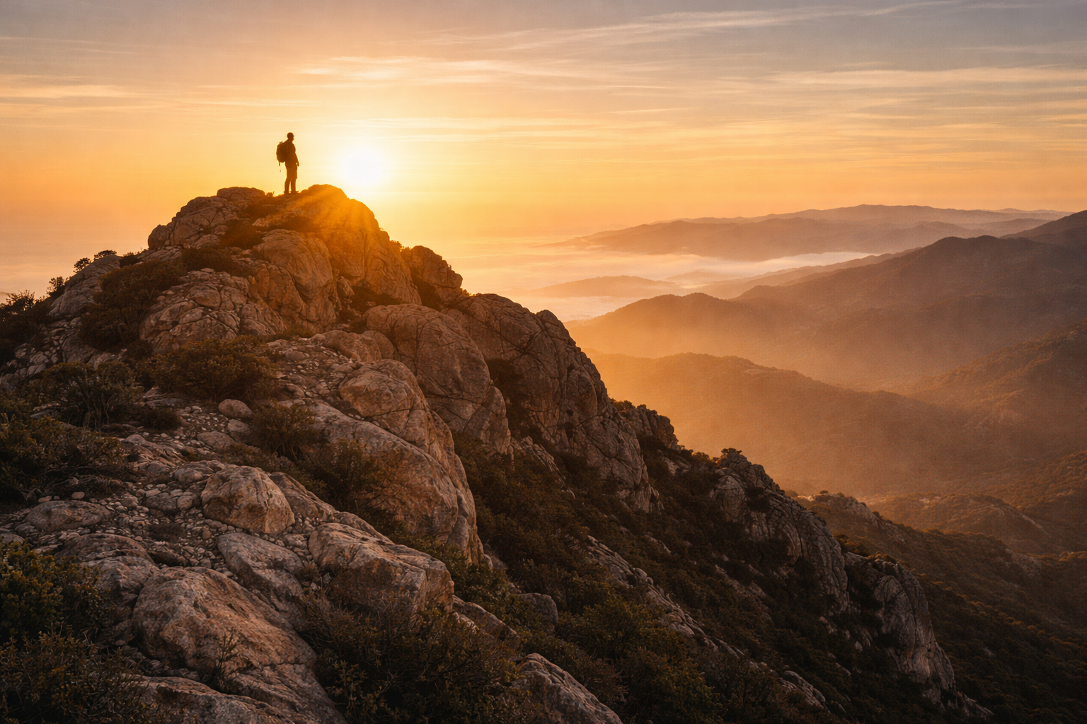 Sunrise Series: Sandstone Peak Trail in Santa Monica Mountains National Recreation Area