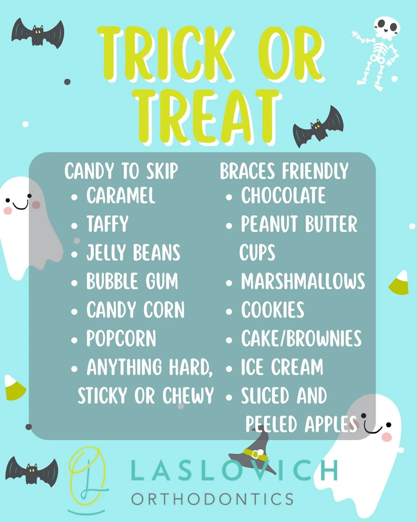 Halloween is full of sweet fun &mdash; but not all treats are friendly to your braces! 🍭👻