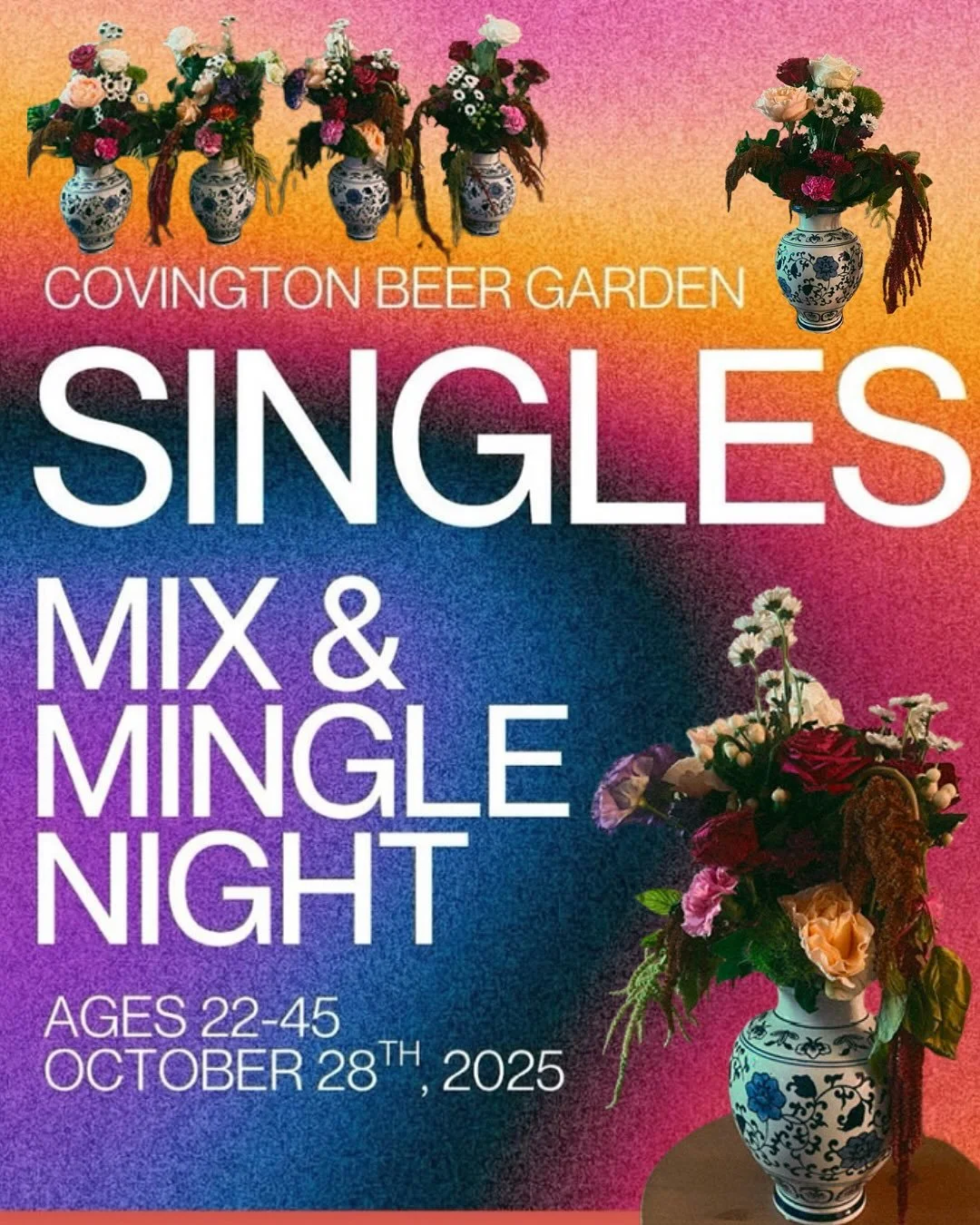 Fever Dream florals to be spotted at Covington Beer Garden&rsquo;s Singles Mix &amp; Mingle Night 🌹✨ Elevating the vibes, fueling the flirtation, and blessing the night&rsquo;s lineup with a royal nod &mdash; Princess Di herself is cheering you sing