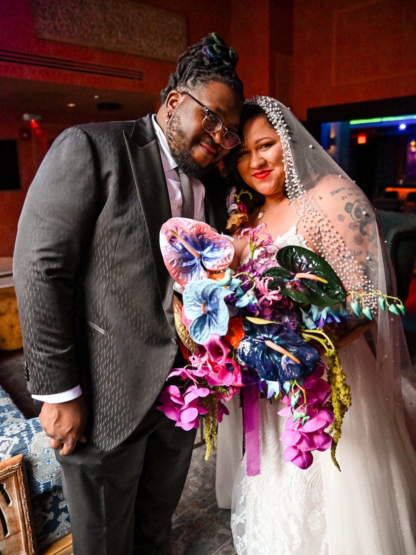 Beyond grateful to witness the love between these two and to design flowers for their wedding at the iconic House of Blues in New Orleans. 

The bride envisioned a celestial, dreamy, gemstone-inspired whimsy, and we completely leaned all the way in w