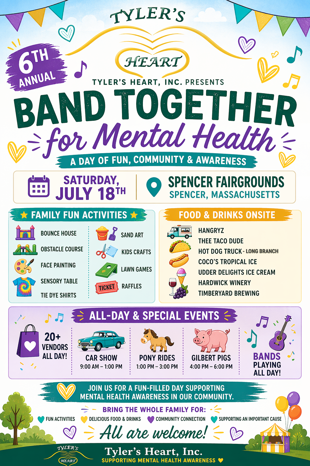 Tyler’s Heart 6th Annual Band Together for Mental Health