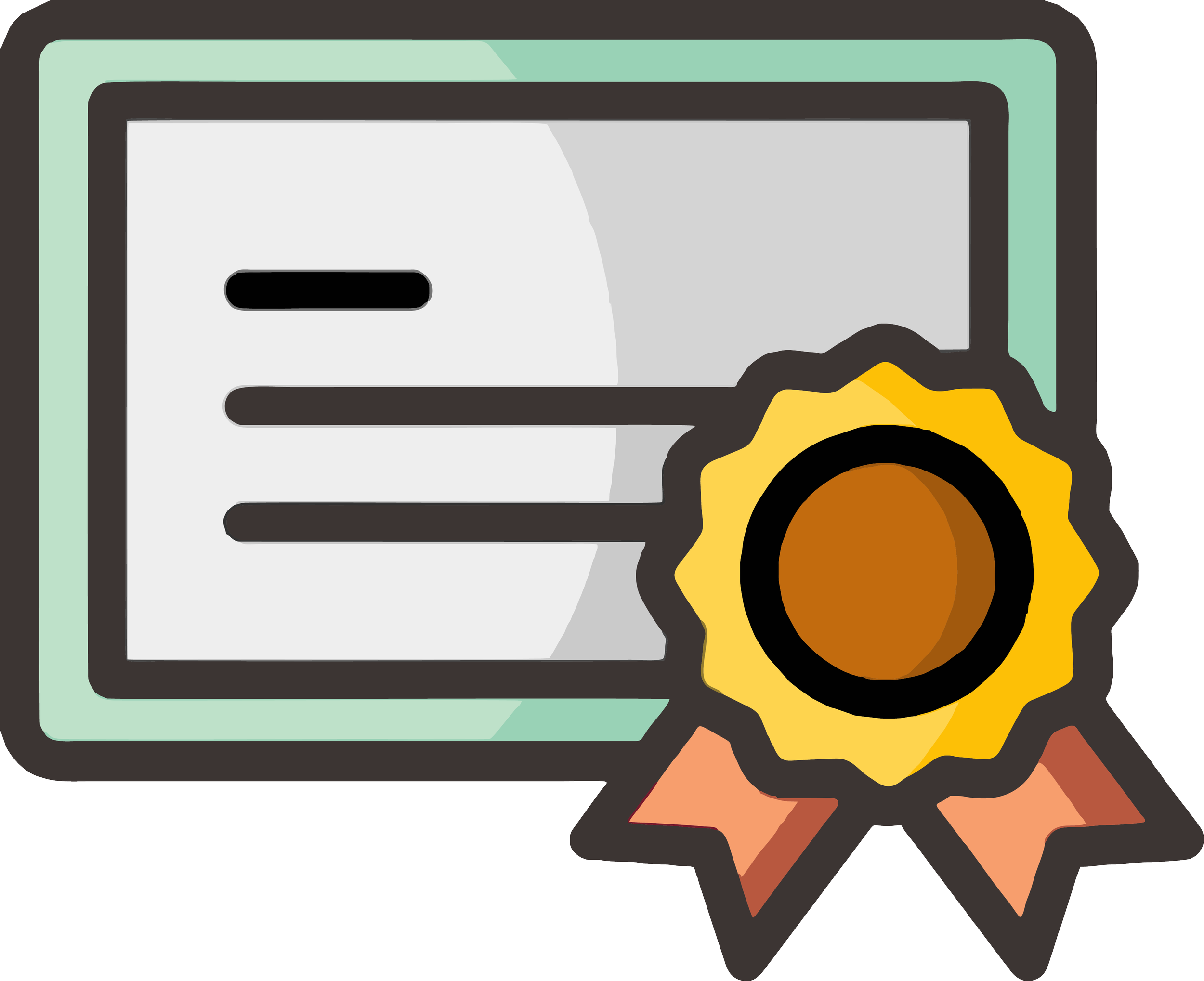 Illustration of a certificate with a ribbon and a gold seal.