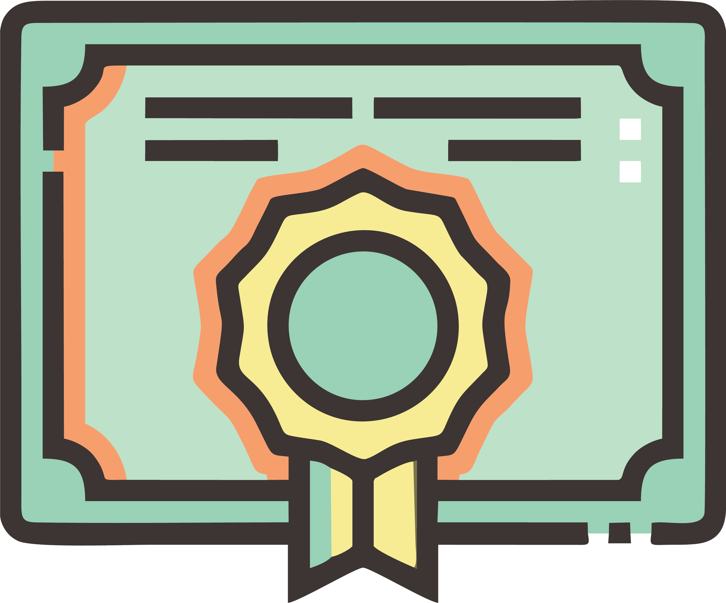 Illustration of a check with a gold medal or badge in the center, emphasizing recognition or achievement.