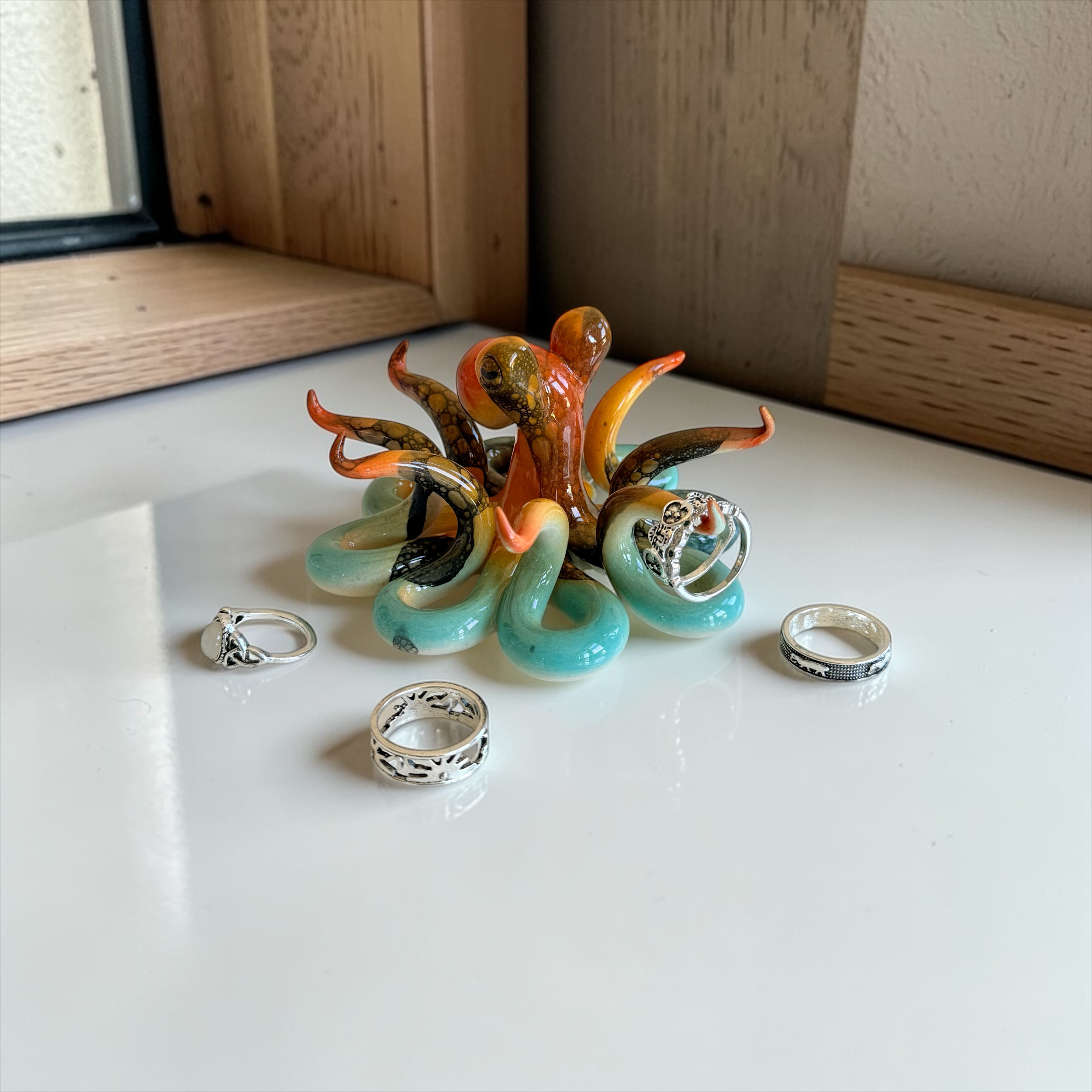 Multicolored Octopus Ring Holder