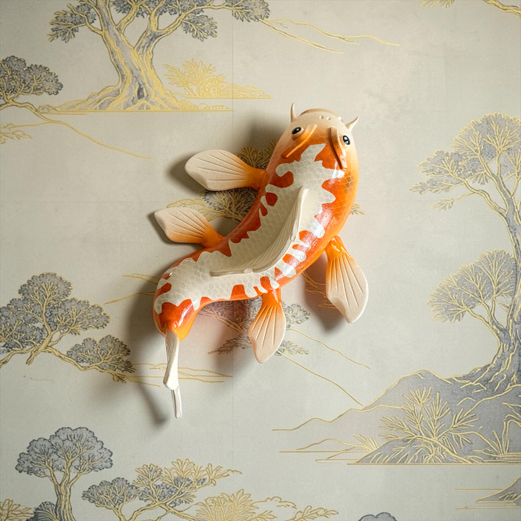 Black and orange spotted Koi