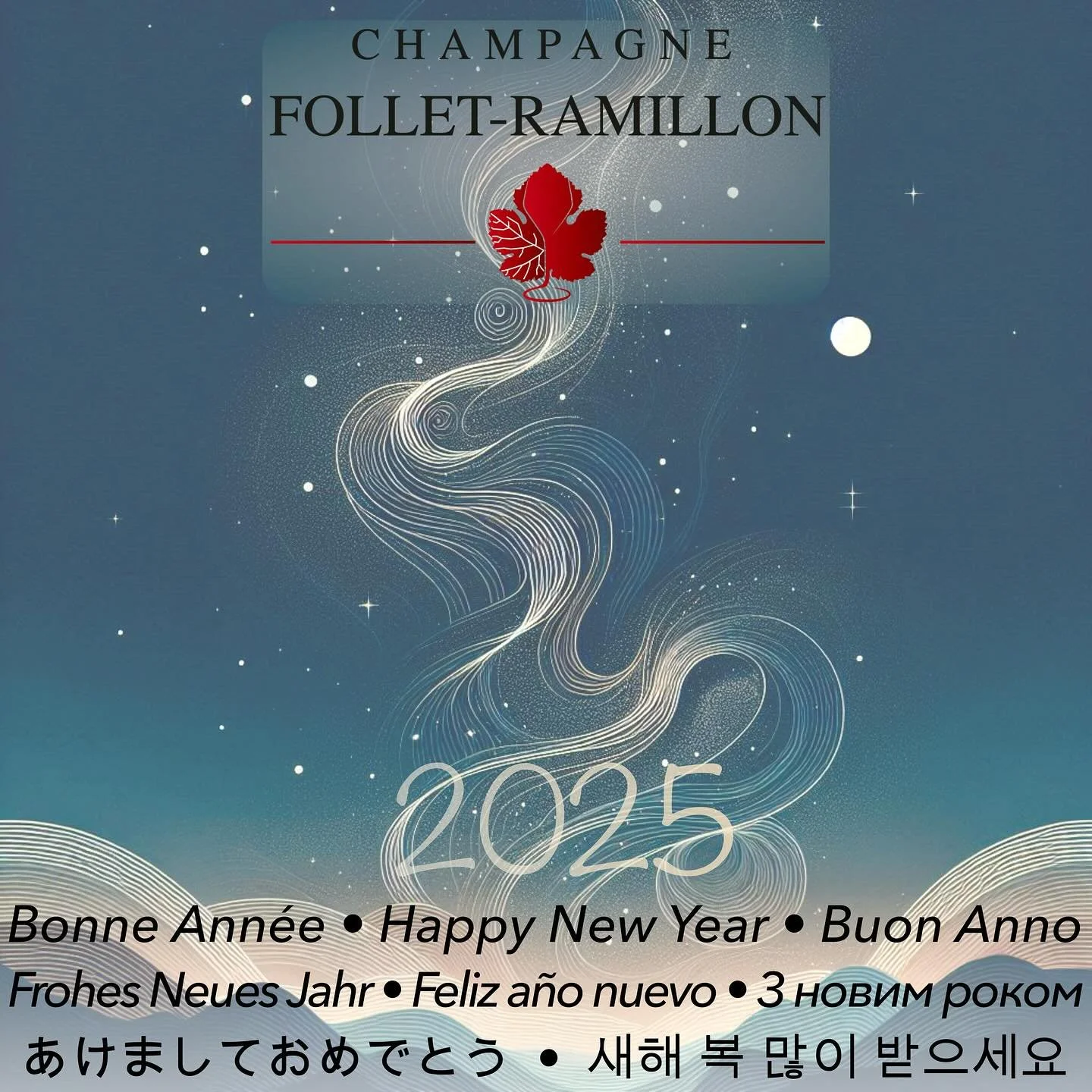 Excellente Ann&eacute;e 2025 &agrave; toutes et tous, remplie de r&eacute;ussite personnelle, professionnelle et de Champagne ! 🥂
#champagne #vineyard #meunier #pinotnoir #chardonnay #familywork #2025 #happynewyear