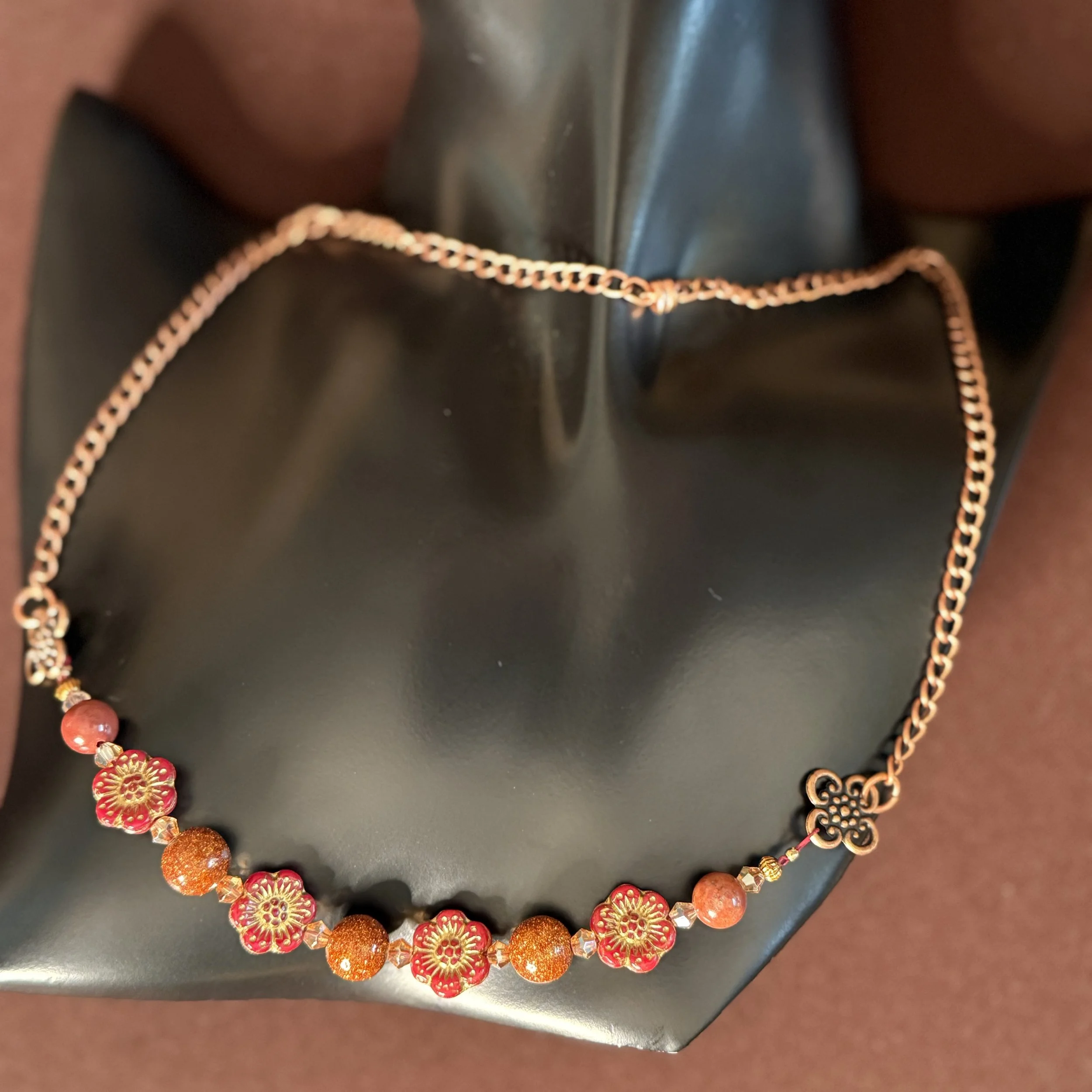 Goldstone necklace