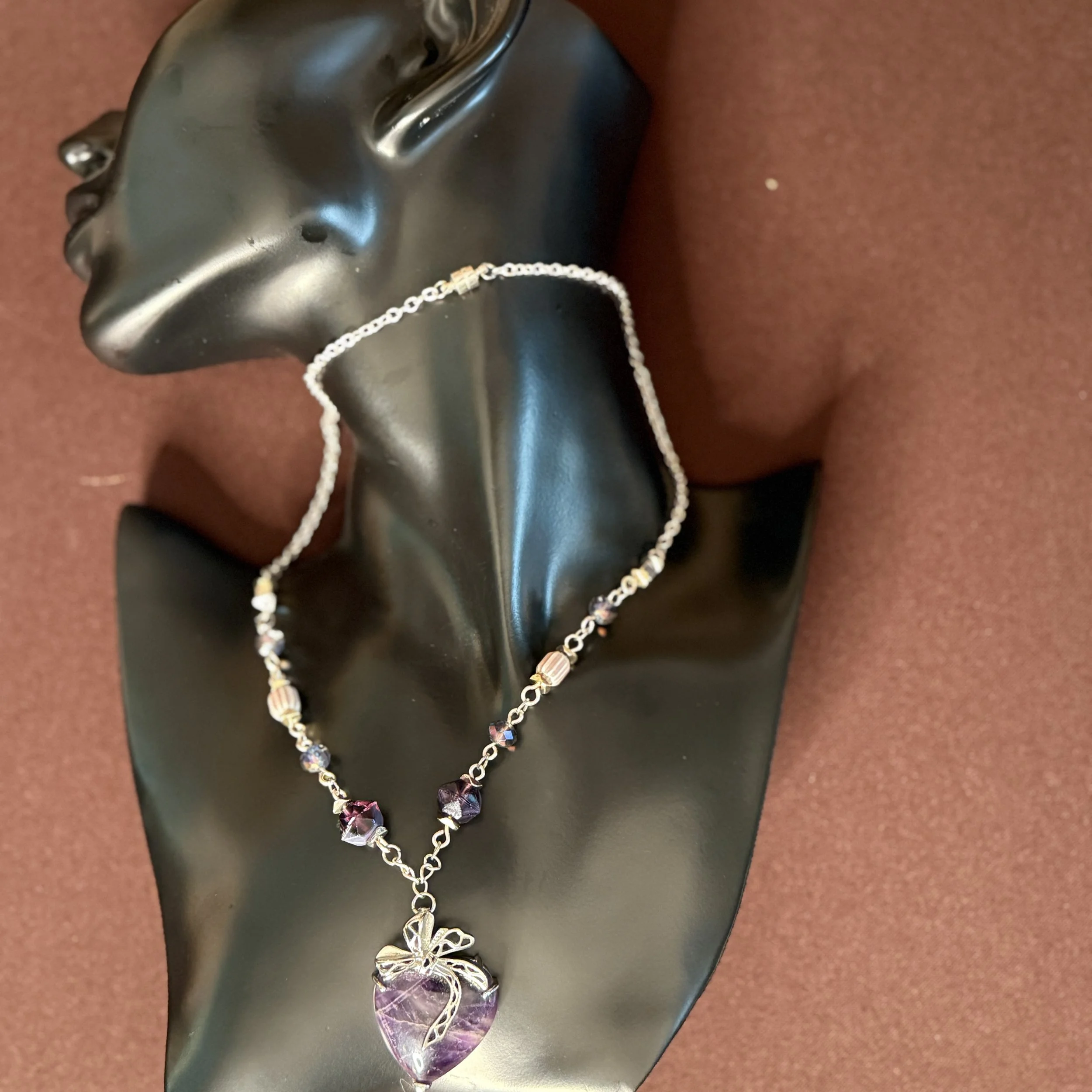 Heavy heart Amethyst necklace
