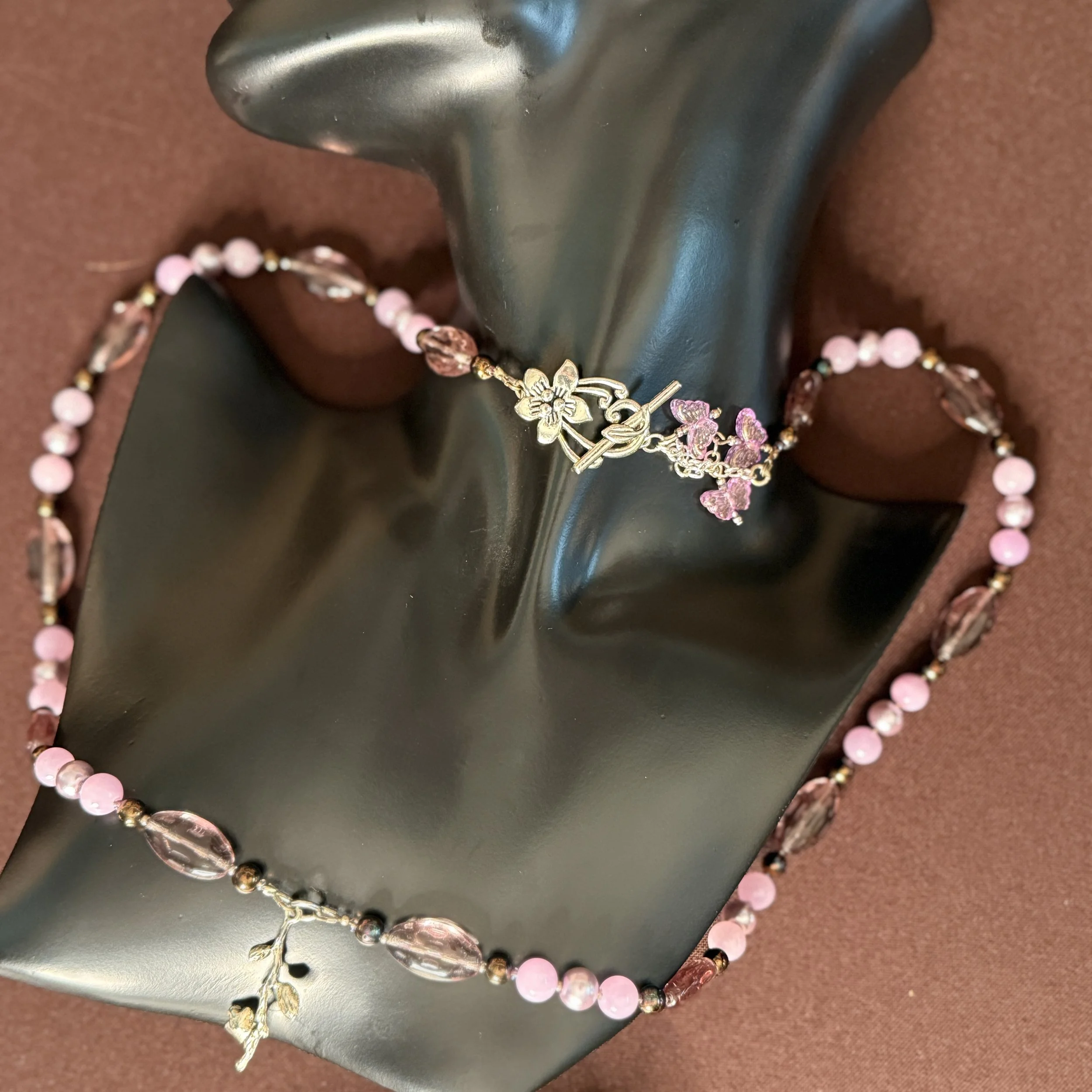 Purple Mixed bead necklace