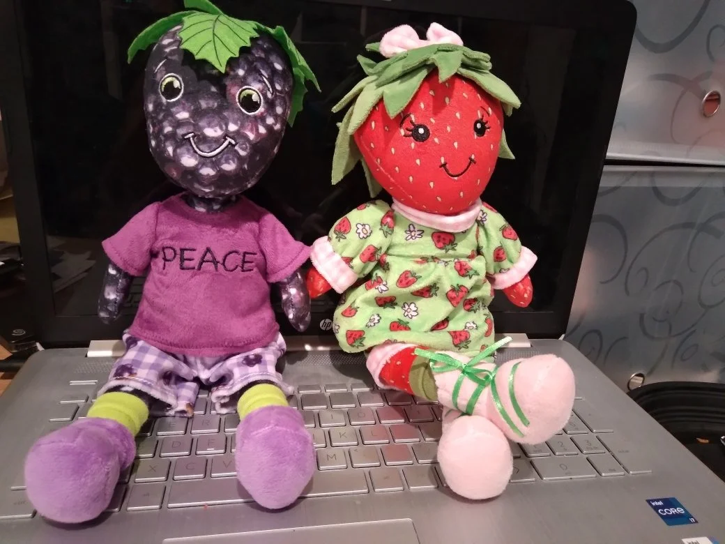 Peace and Love chilling on the computer