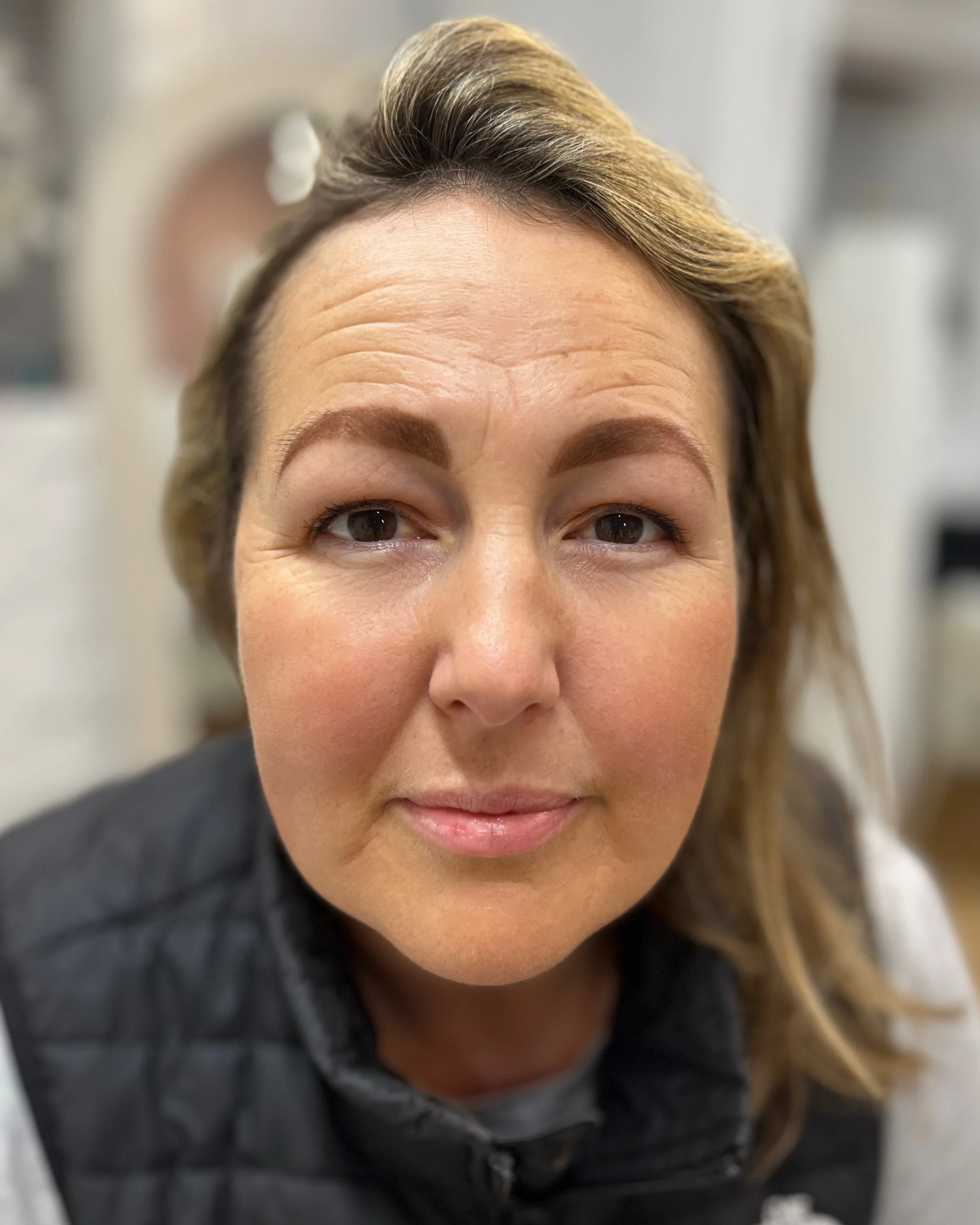 Nano brows consultation showing clients own makeup. Permanent makeup offers a natural looking alternative saving time and effort allowing you to wake-up and go perfect for professionals and busy mums #permanent #makeup #savetime  #lookstunning #consu